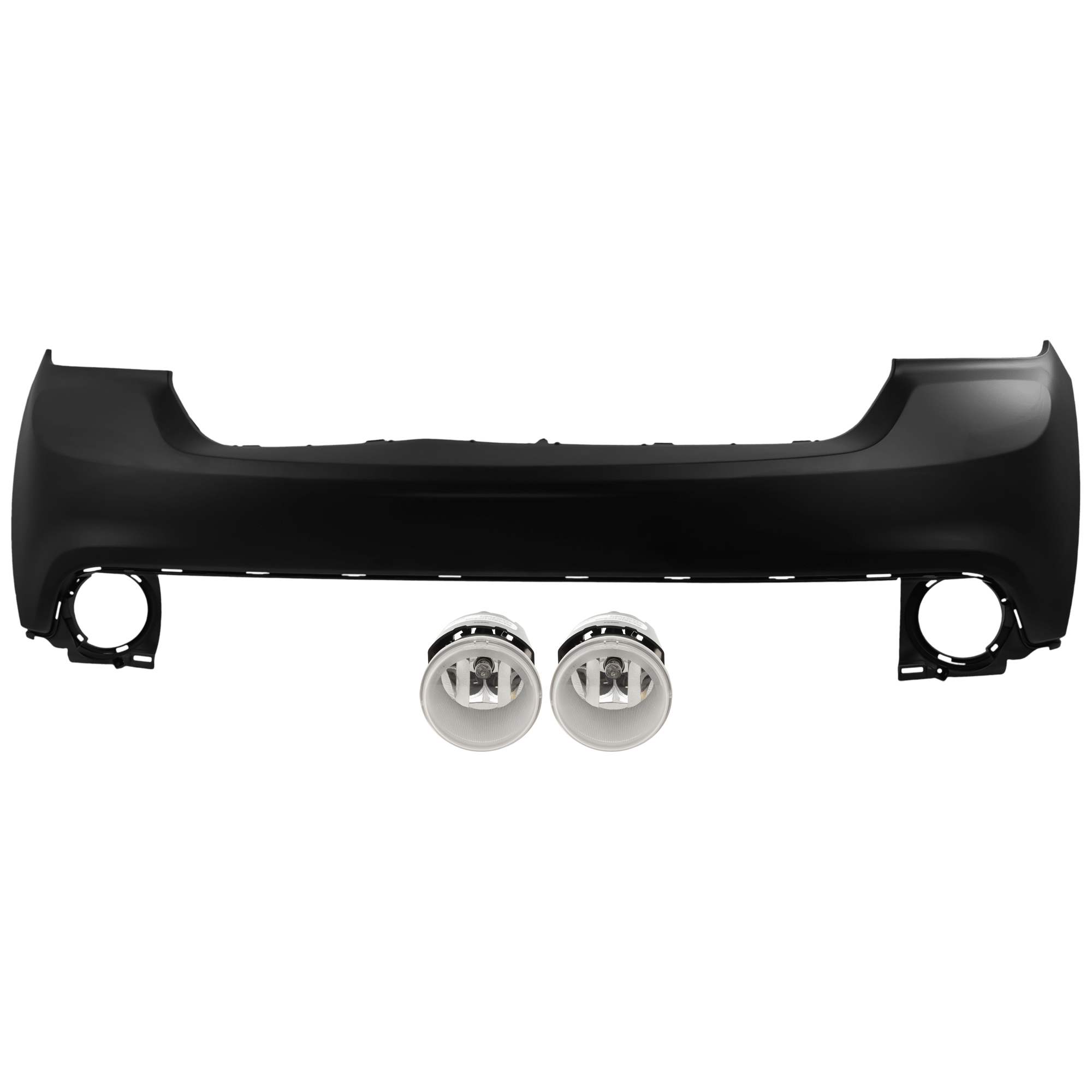 AM DURANGO 11-13 FRONT BUMPER COVER Upper 3 pc Kit Primed with Fog Light CAPA SKU KIT 073026 RR17 Partslink CH1000991C CH2592143C OEM 68089165AB 5182024AA