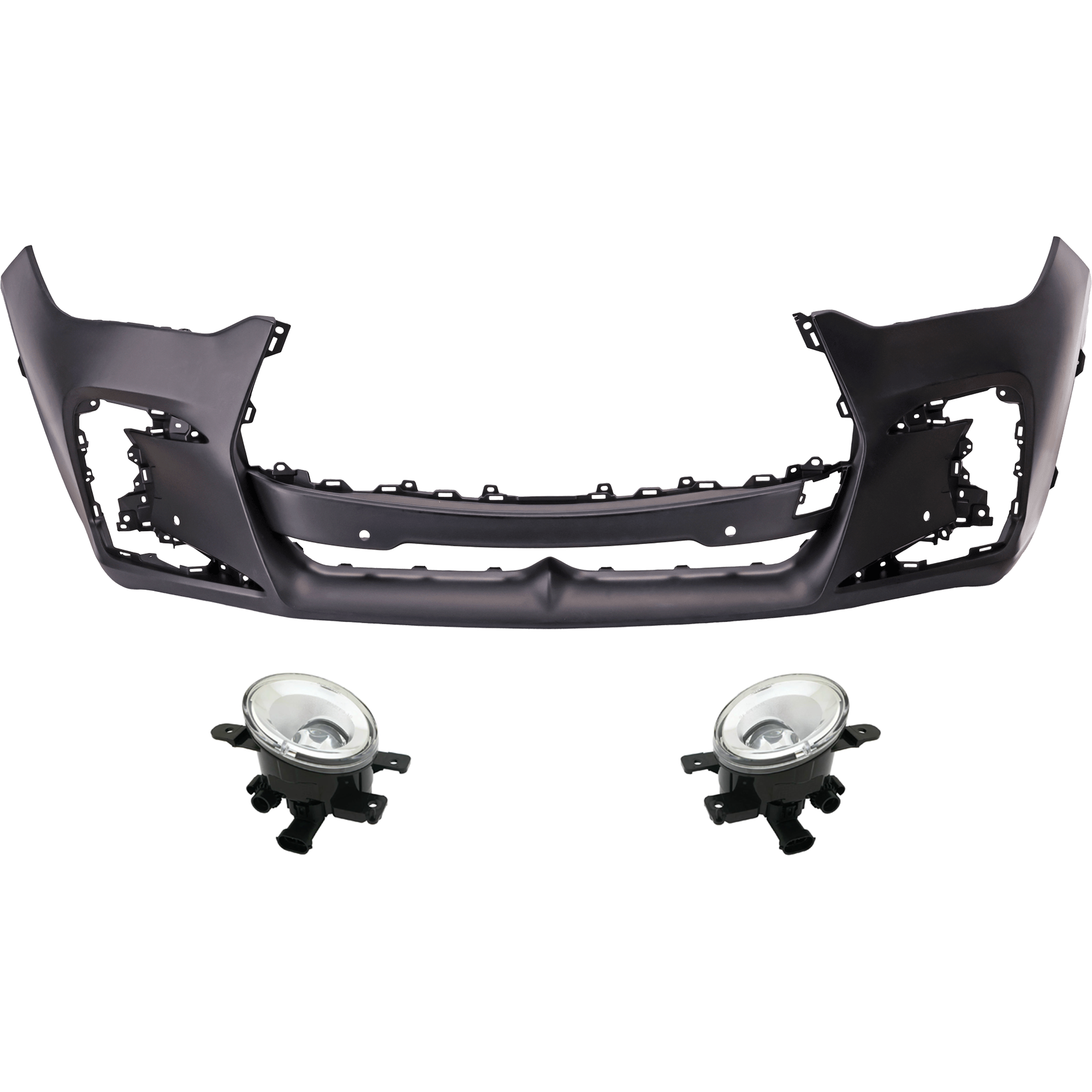 AM QX50-23-23 QX55-22-23 FRONT BUMPER COVER 3 pc Kit Primed Plastic QX50 Sport Model QX55 w Object Sensor Holes with Fog Light SKU KIT 073026 RR184 Partslink IN1000291 IN2593113 IN2592113 OEM 620225VG1J 261508990C 26155899