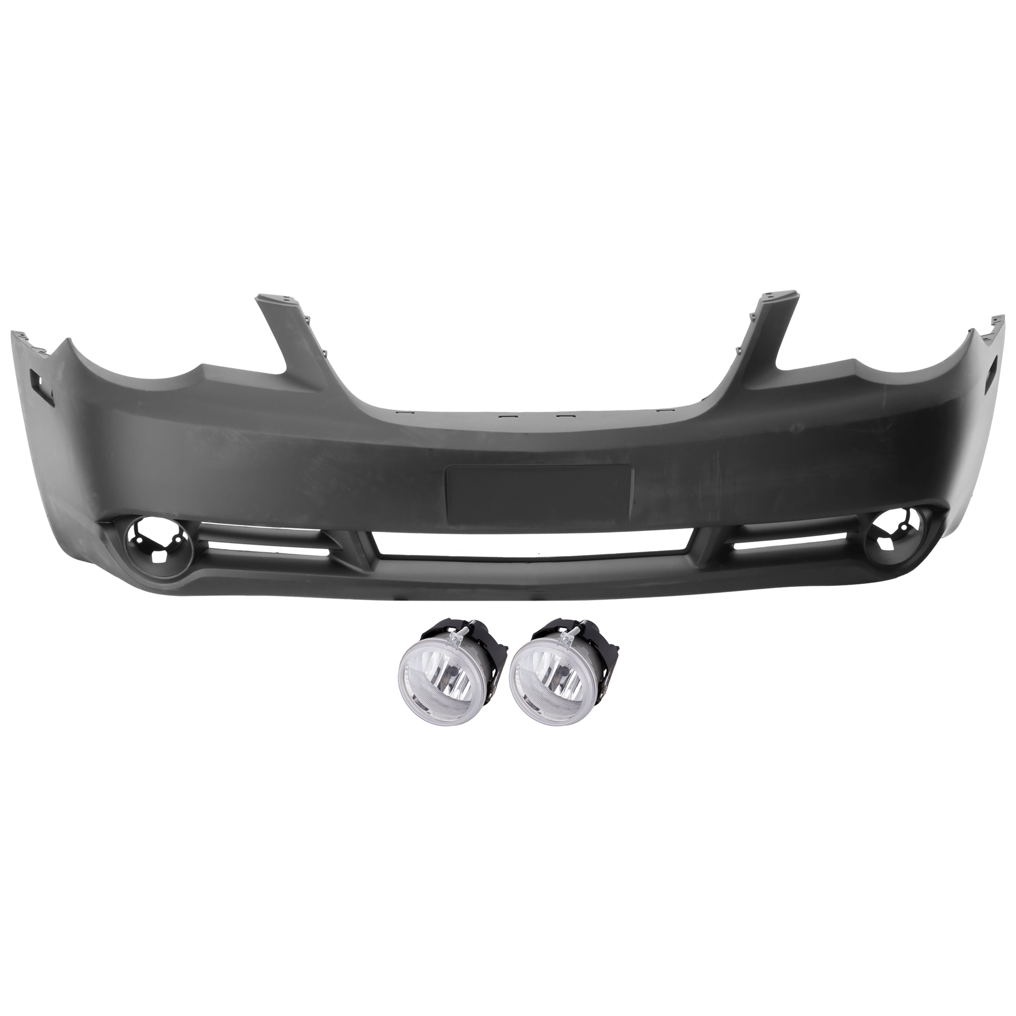 AM SEBRING 07-10 FRONT BUMPER COVER 3 pc Kit Primed Convertible Sedan w Fog Light Holes with Fog Light SKU KIT 073026 RR190 Partslink CH1000896 CH2592137 OEM 68004586AE 68004586AB 4805857A