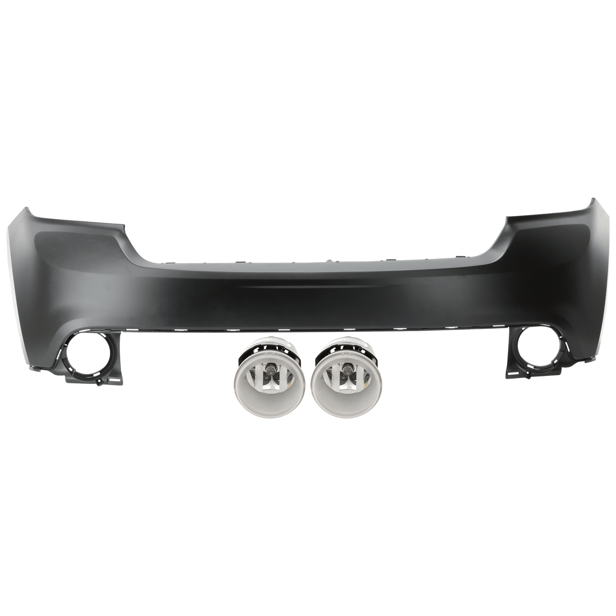 AM DURANGO 11-13 FRONT BUMPER COVER Upper 3 pc Kit Primed with Fog Light SKU KIT 073026 RR19 Partslink CH1000991 CH2592143 OEM 68089165AB 5182024AA
