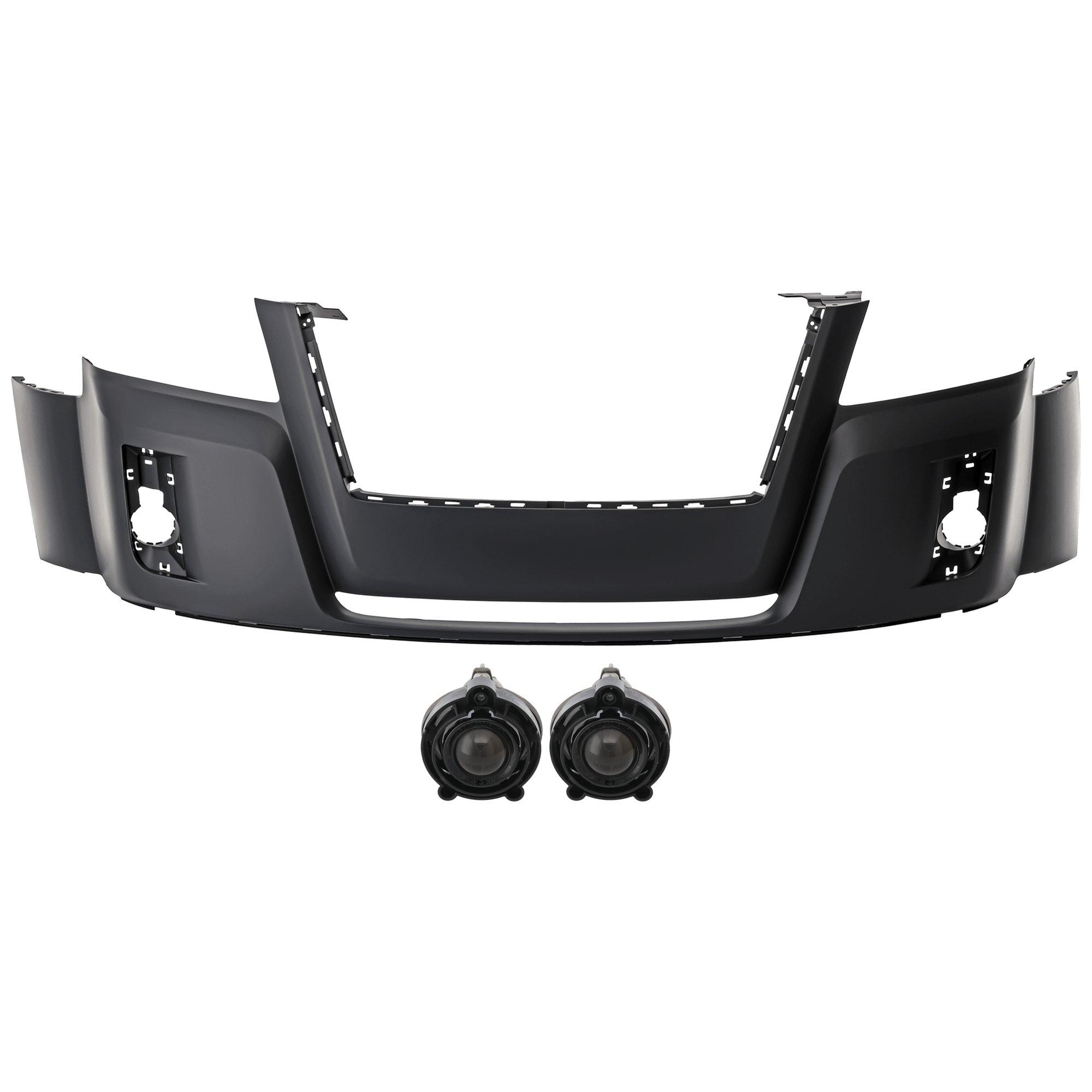AM TERRAIN 10-15 FRONT BUMPER COVER 3 pc Kit Primed with Fog Light SKU KIT 073026 RR213 Partslink GM1000912 GM2593157 OEM 20983229-10335108