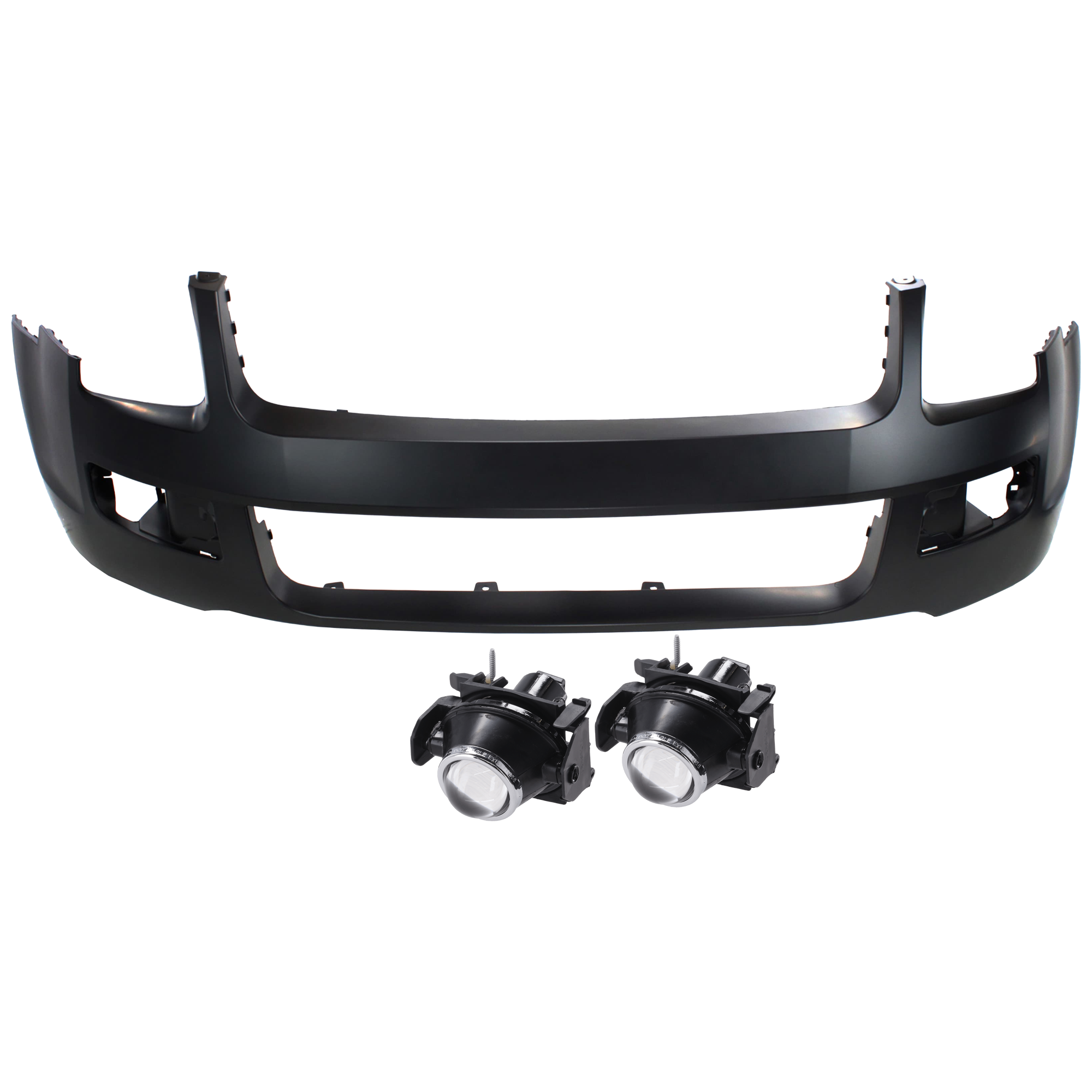 AM FUSION 06-09 FRONT BUMPER COVER 3 pc Kit Primed with Fog Light CAPA SKU KIT 073026 RR25 Partslink FO1000596C FO2590110C OEM 6E5Z17D957CAPTM 6E5Z15200A
