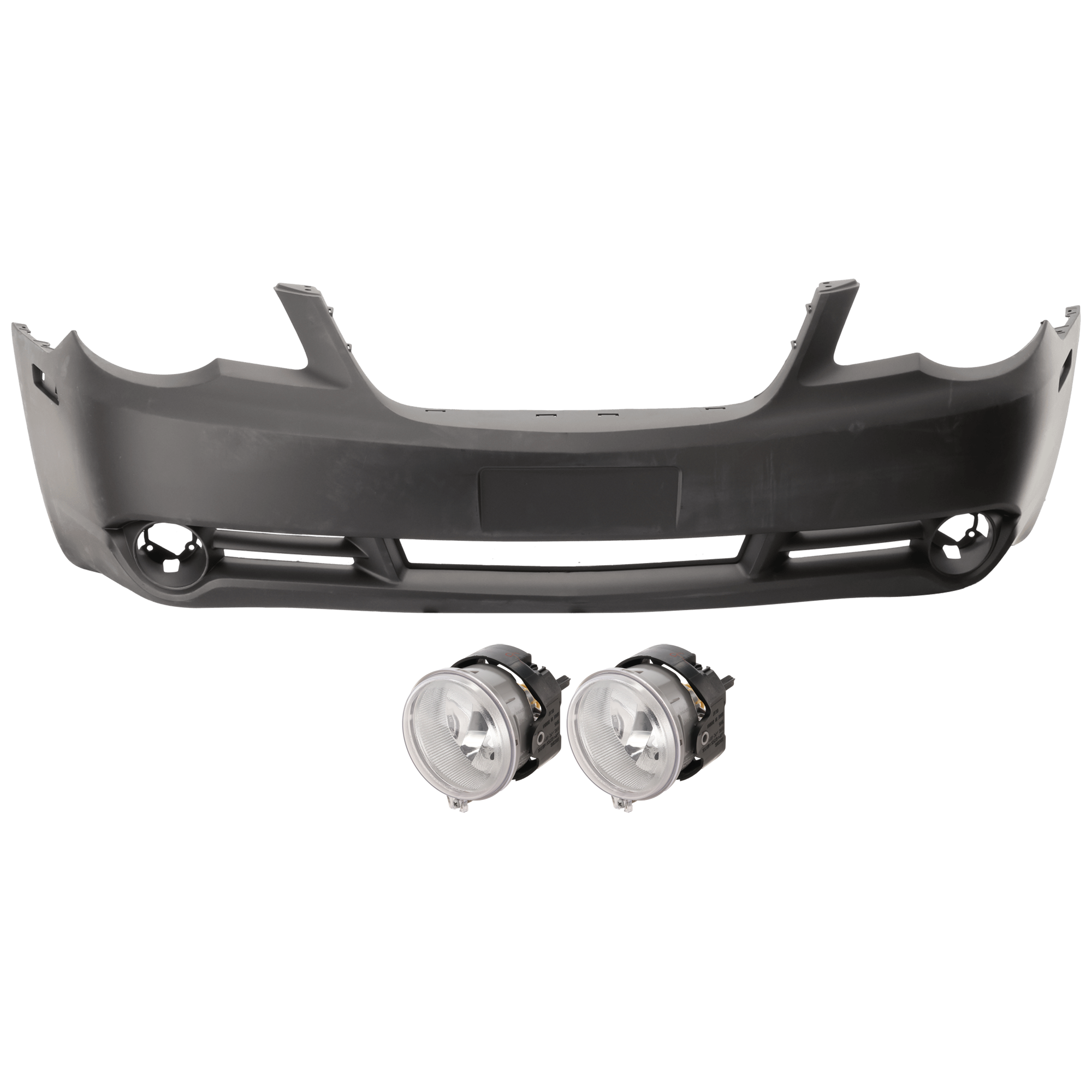 AM SEBRING 07-10 FRONT BUMPER COVER 3 pc Kit Primed Convertible Sedan w Fog Light Holes with Fog Light SKU KIT 073026 RR27 Partslink CH1000896 CH2592142 OEM 68004586AE 68004586AB 5182025A