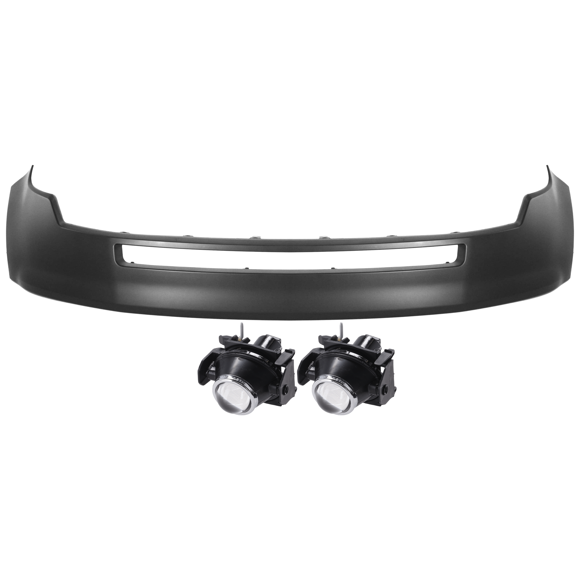 AM EDGE 07-10 FRONT BUMPER COVER Upper 3 pc Kit Primed Thermoplastic with Fog Light SKU KIT 073026 RR41 Partslink FO1014106 FO2590110 OEM 7T4Z17D957APTM 6E5Z15200A