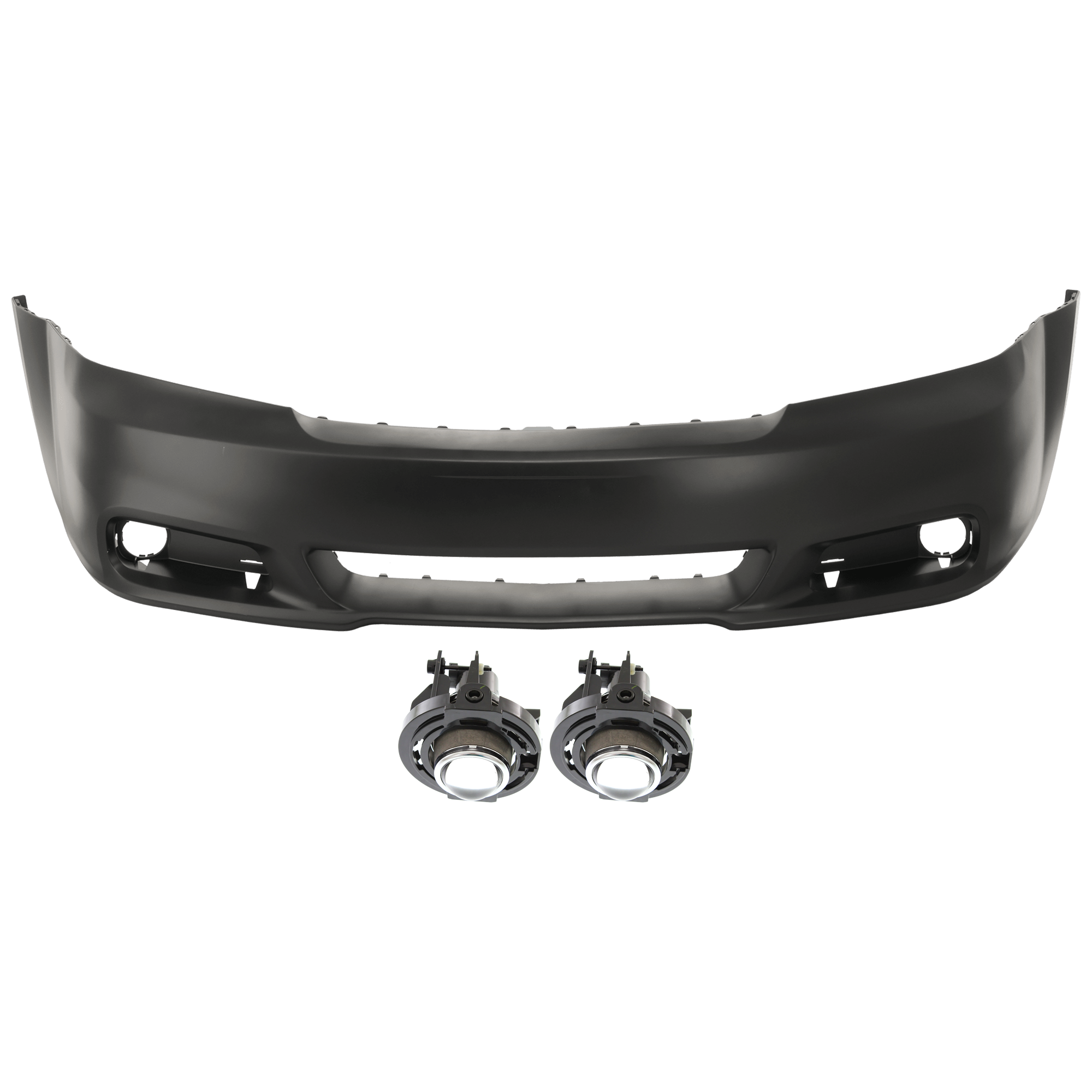 AM AVENGER 11-14 FRONT BUMPER COVER 3 pc Kit Primed with Fog Light SKU KIT 073026 RR66 OEM 68081991AB 68081991AC 68081991