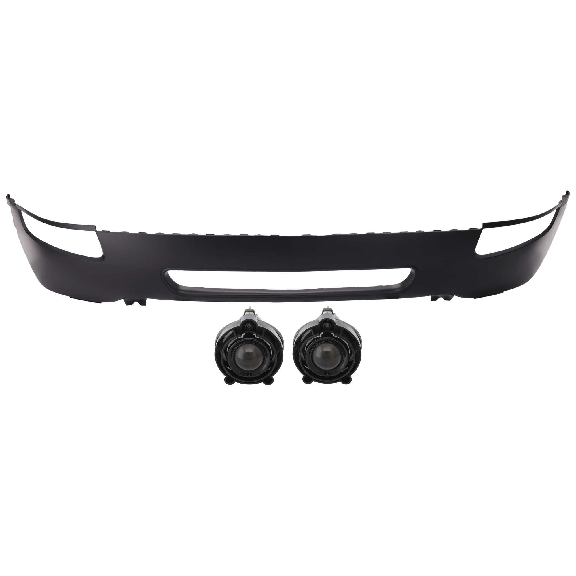 AM ENCLAVE 08-12 FRONT BUMPER COVER Lower 3 pc Kit Primed with Fog Light SKU KIT 073026 RR68 Partslink GM1000895 GM2593157 OEM 25951068-20779099-10335108