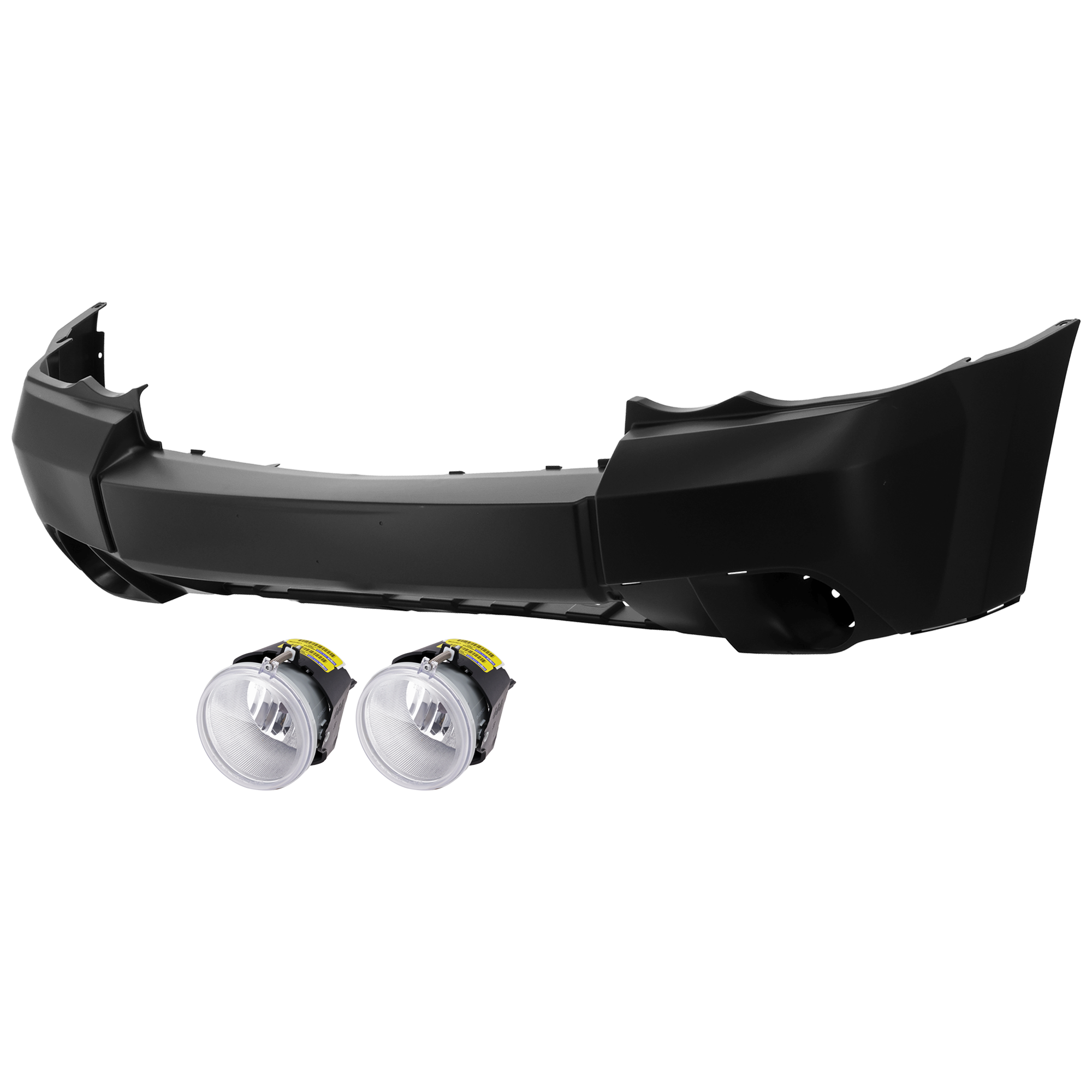 AM GRAND CHEROKEE 08-10 FRONT BUMPER COVER 3 pc Kit Primed w o Chrome Insert Exc. SRT 8 Model with Fog Light CAPA SKU KIT 073026 RR94 OEM 68033744AB 4805859AB PFM