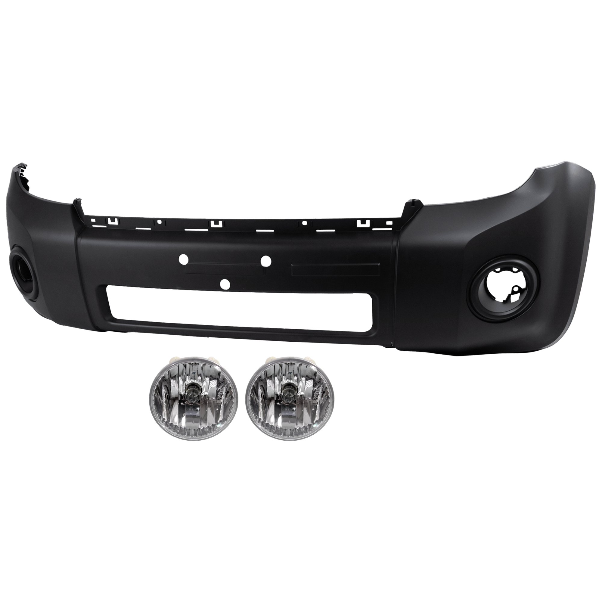AM ESCAPE 08-12 FRONT BUMPER COVER 3 pc Kit Primed Thermoplastic w Appearance Pkg Exc. XLS Model with Fog Light SKU KIT 073026 RR98 Partslink FO1000622 FO2592231 OEM AL8Z17D957BPTM AL8Z15200A