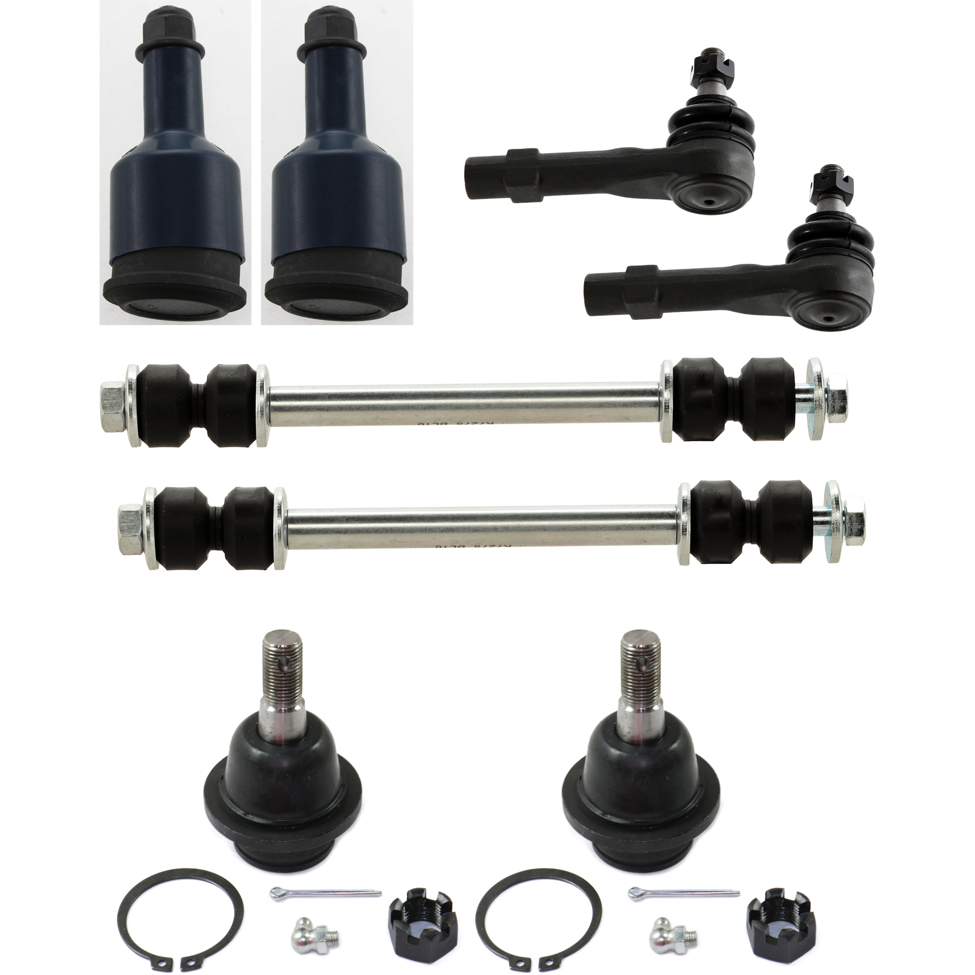 AM MOUNTAINEER EXPLORER 02-05 FRONT SUSPENSION KIT 8 pc kit w Ball Joint Sway Bar Link and Tie Rod End SKU KIT 073124-36 OEM 104222-285019-1016769-2601460