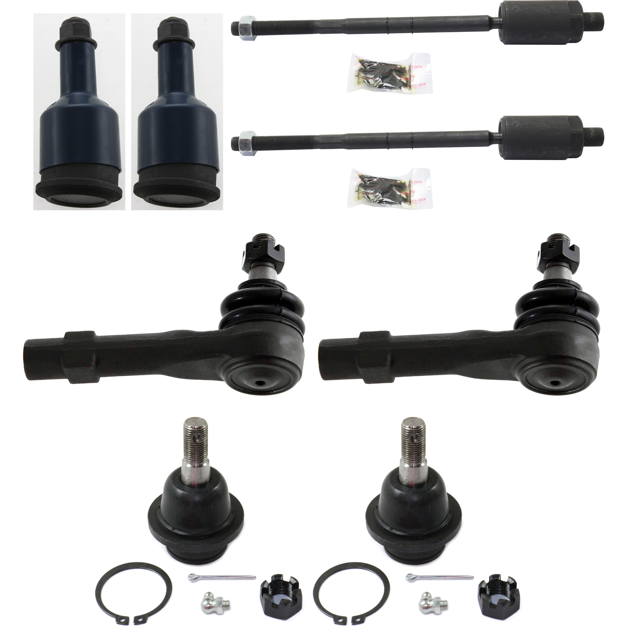 AM MOUNTAINEER EXPLORER 02-05 FRONT SUSPENSION KIT 8 pc kit w Ball Joint and Tie Rod End SKU KIT 073124-37 OEM 104222-285019-1016769-2601460