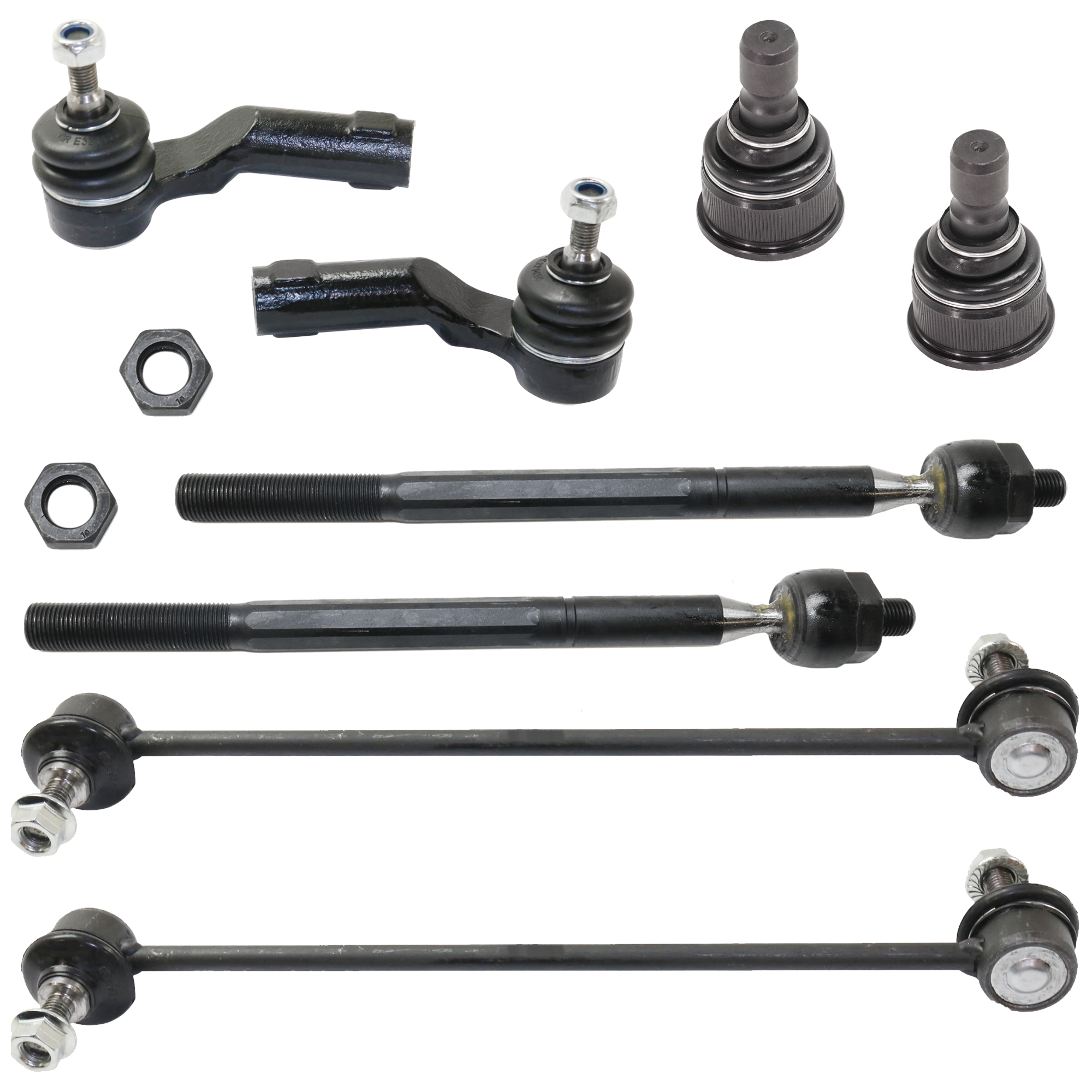 AM MAZDA 3-04-13 MAZDA 5-06-17 FRONT SUSPENSION KIT 8 pc Kit with Ball Joint Sway Bar Link and Tie Rod End SKU KIT 073124-41 Partslink MA4520100 MA4521100 MA4522100 OEM TC5780-45D10001-5051391-610450