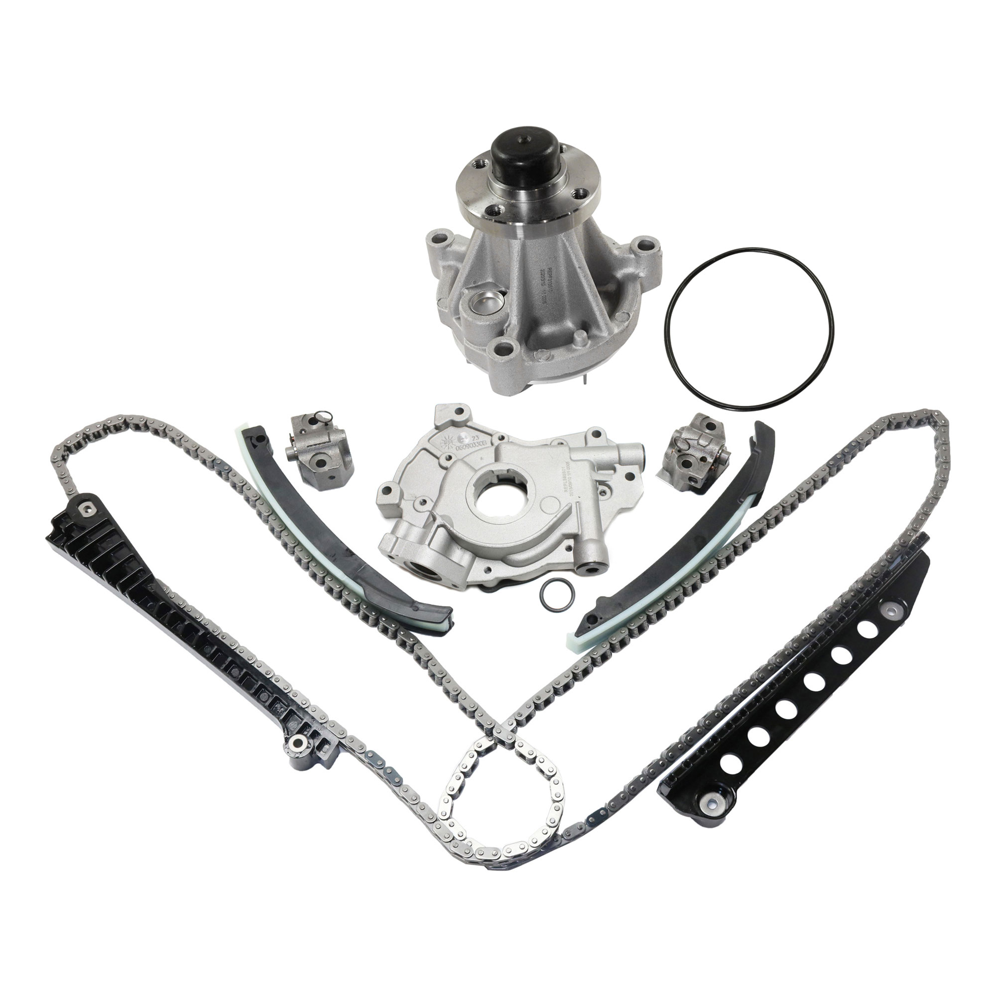 AM ECONOLINE VAN 97-02 TIMING CHAIN KIT 3 pc Kit with Oil Pump and Water Pump SKU KIT 080117-07