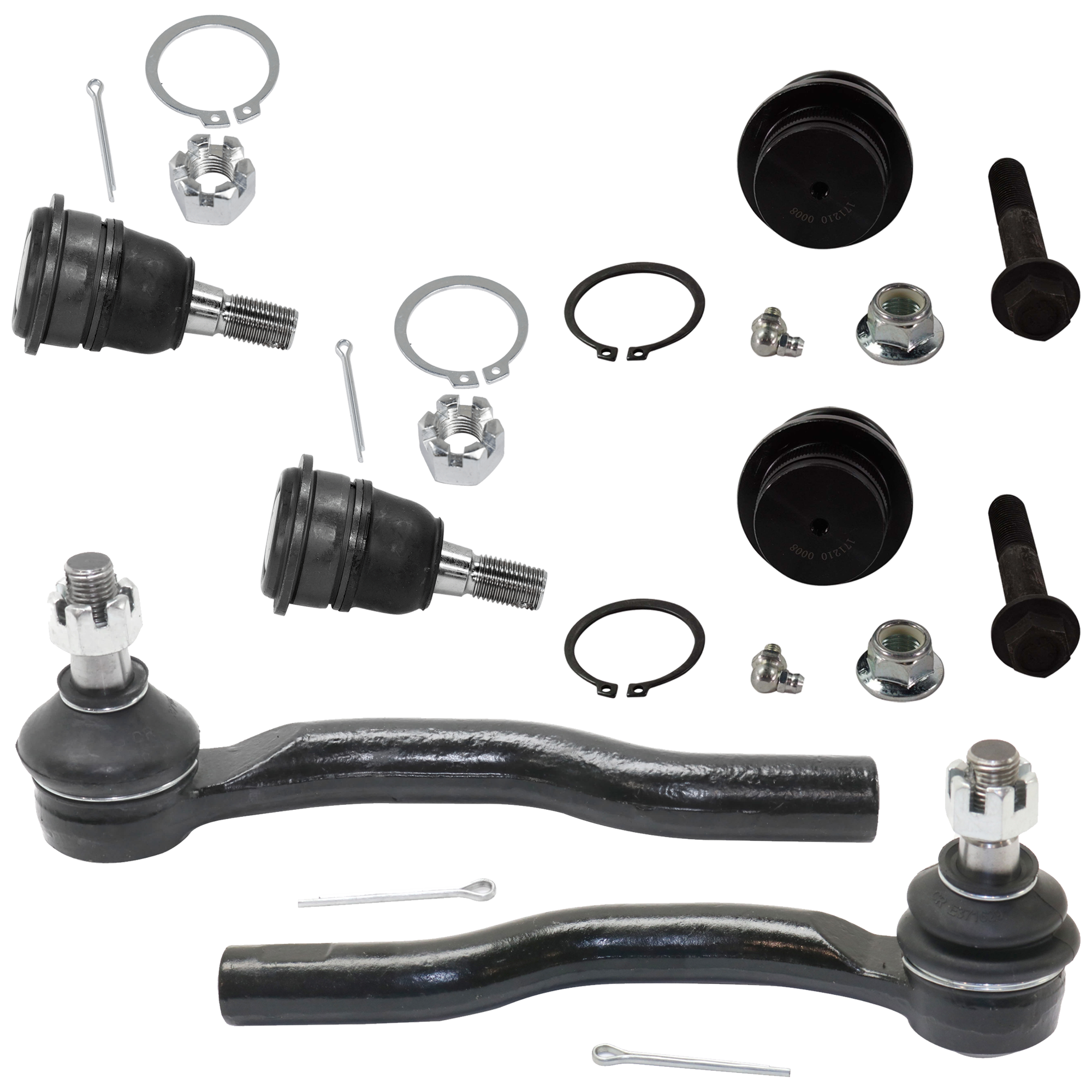 AM TITAN 04-15 ARMADA 05-15 FRONT SUSPENSION KIT RH AND LH 6 pc Kit with Ball Joint and Tie Rod End SKU KIT 080124-04 OEM 2601734-5051426-10480647-45D24