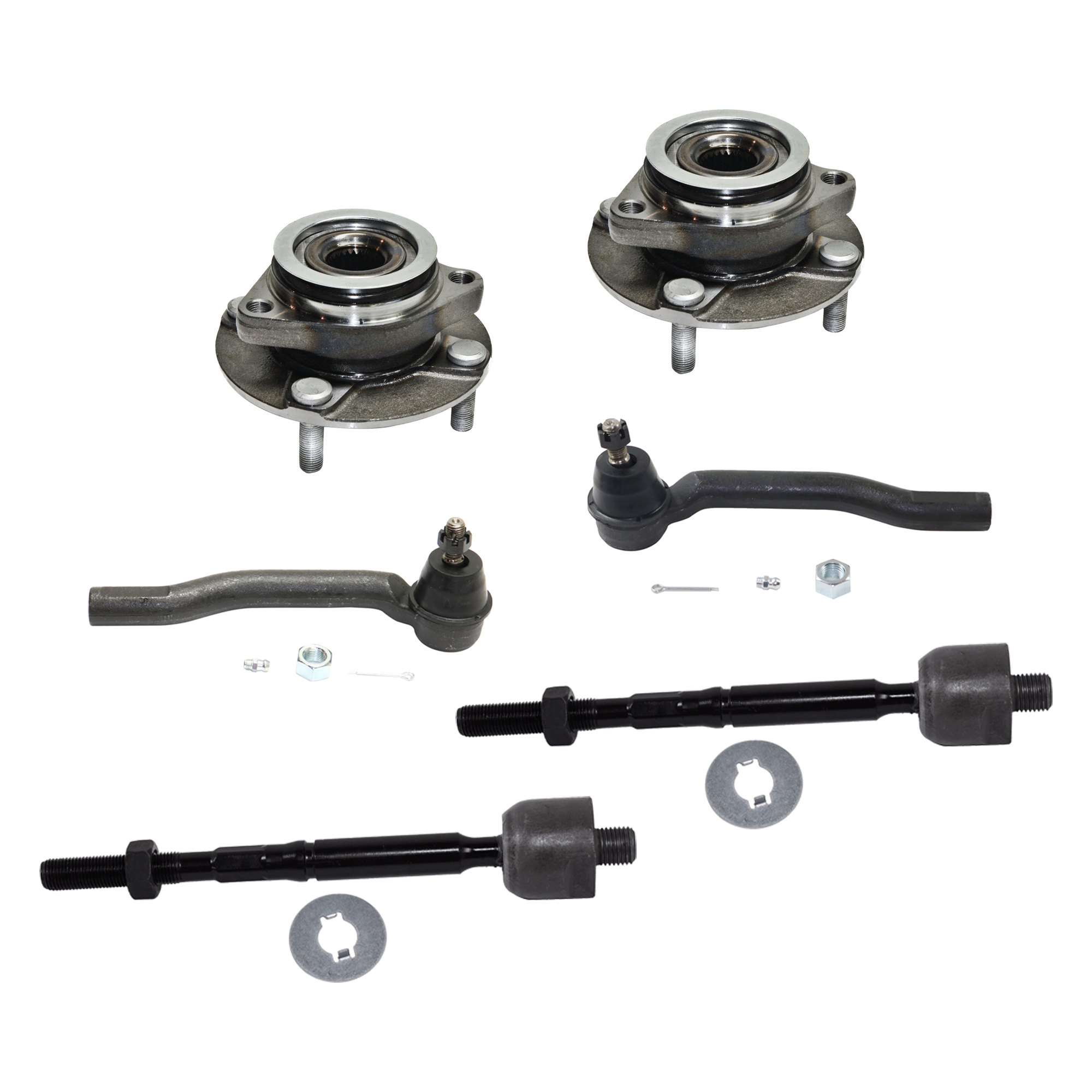 AM VERSA 07-11 FRONT SUSPENSION KIT RH AND LH 6 pc Kit with Tie Rod End and Wheel Hub SKU KIT 080124-05 Partslink NI4520103 NI4521103 OEM D8640EW00A D8520EW00A 1015483