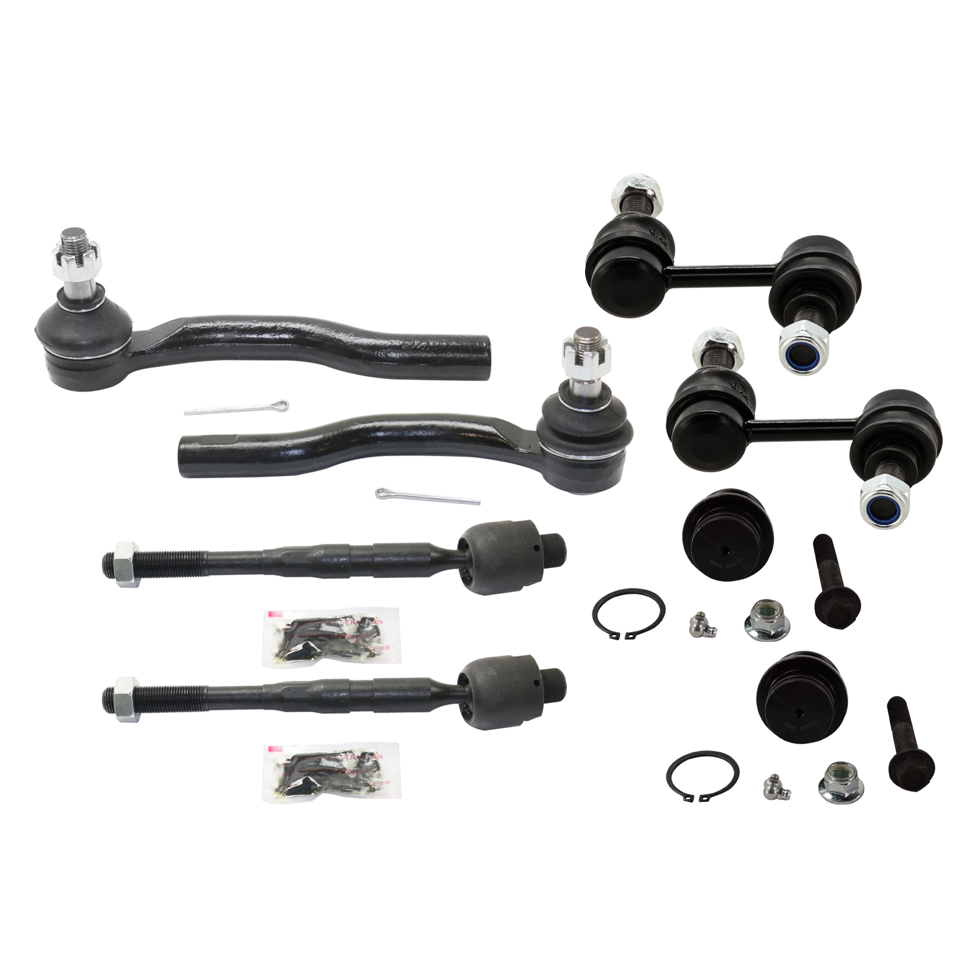 AM TITAN 04-15 ARMADA 05-15 FRONT SUSPENSION KIT 8 pc Kit with Ball Joint Sway Bar Link and Tie Rod End SKU KIT 080124-11 OEM 2601734-5051426-10480647-45D24