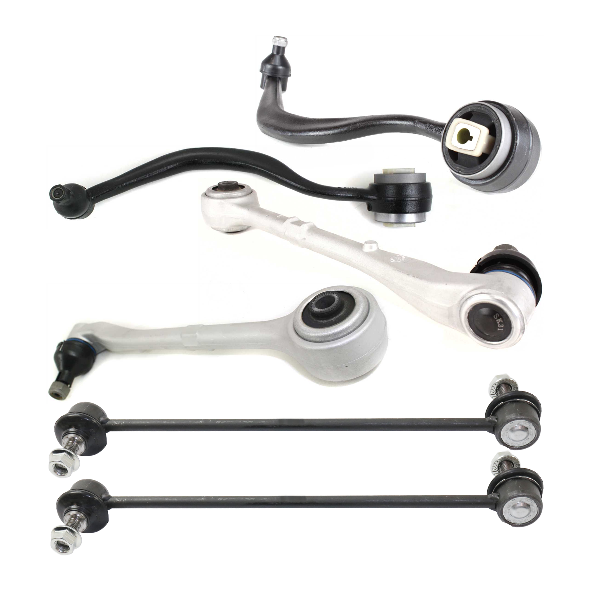 AM 7 SERIES 95-01 FRONT SUSPENSION KIT 6 pc kit w Control Arm and Sway Bar Link SKU KIT 080124-52 OEM 31121141722-31121141724-311211