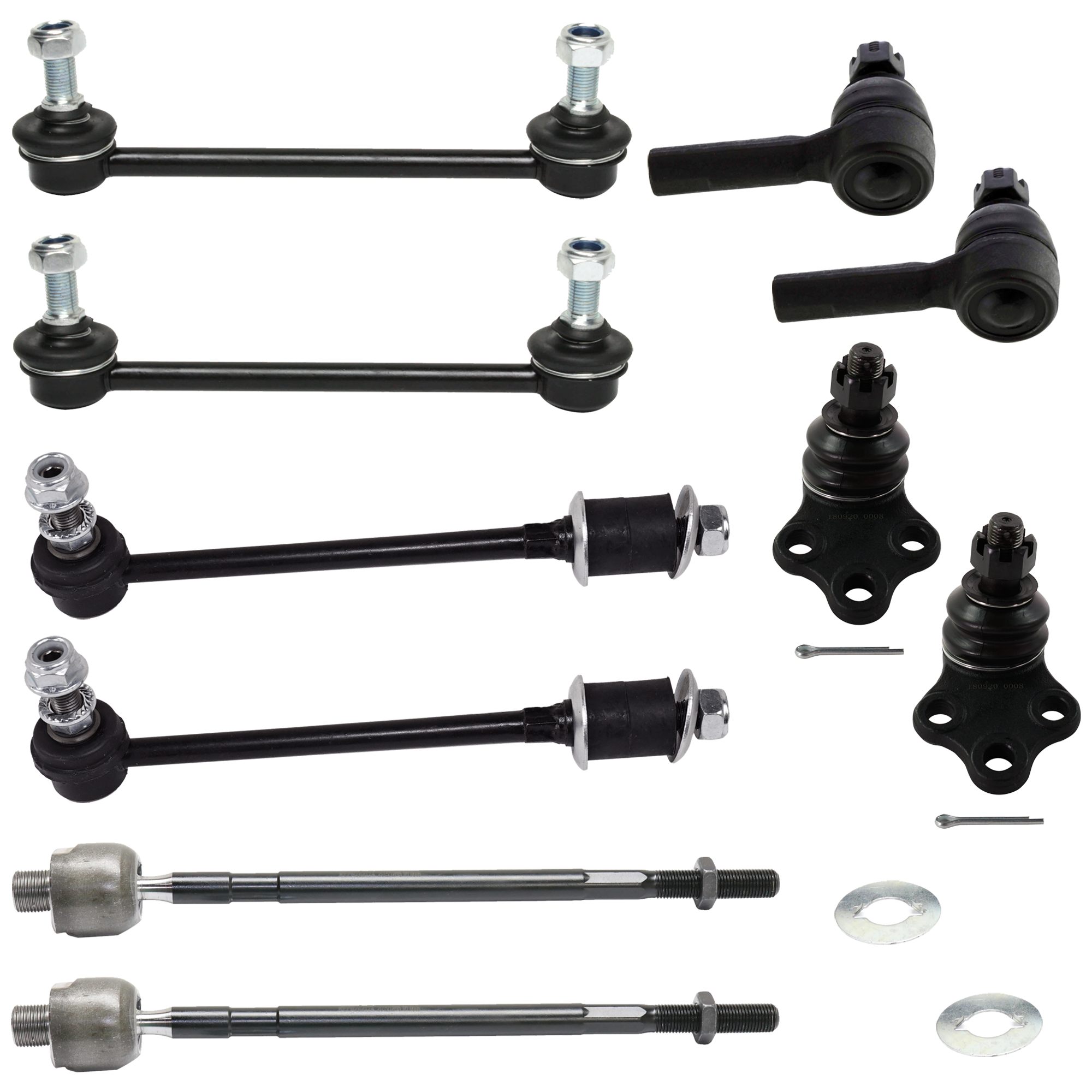 AM J30-93-97 Q45-97-06 FRONT AND REAR SUSPENSION KIT 10 pc kit w Ball Joint Sway Bar Link and Tie Rod End SKU KIT 080124-59 OEM D01600W025-5626041G11-18246-10