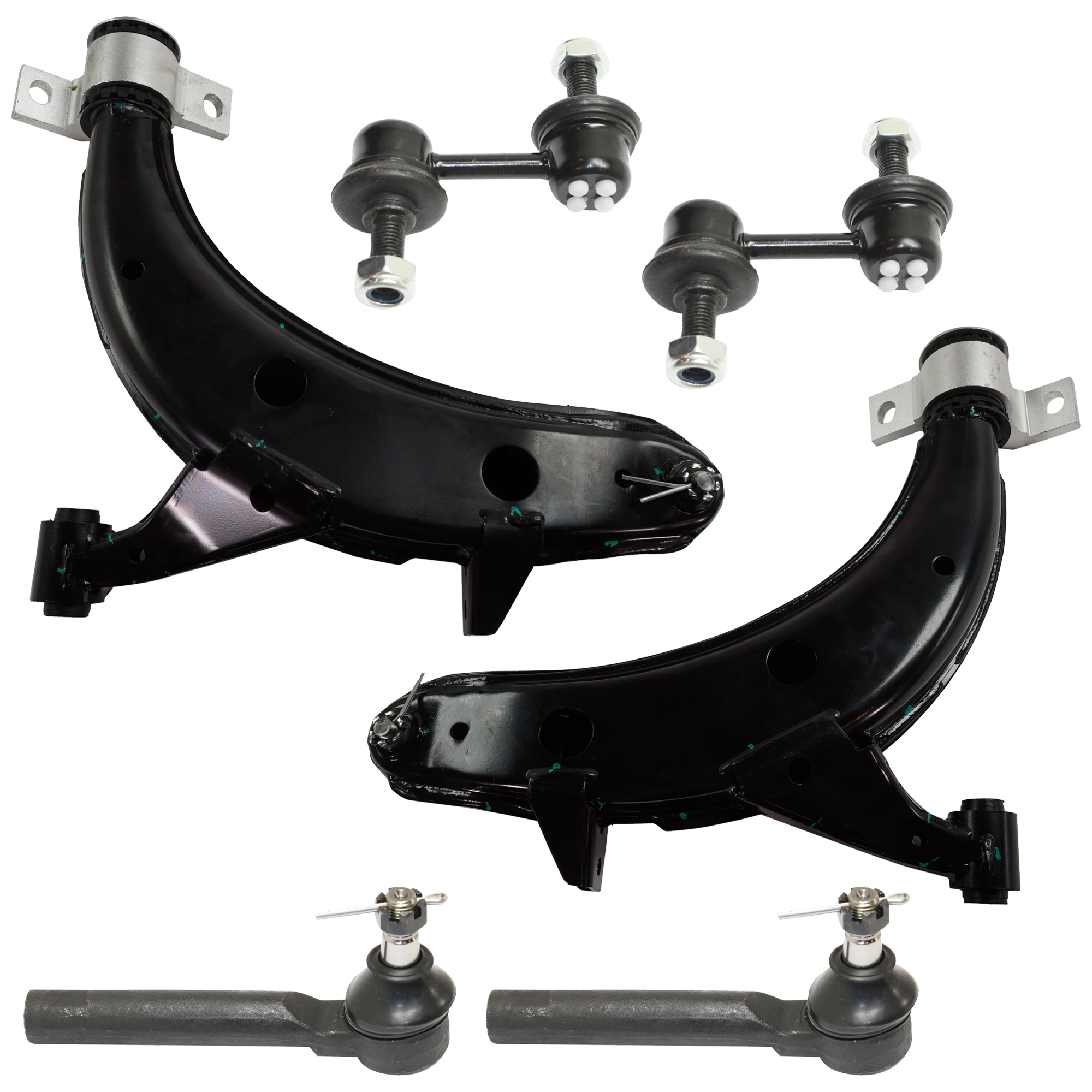 AM FORESTER 05-21 FRONT SUSPENSION KIT RH AND LH 6 pc Kit with Control Arm Sway Bar Link and Tie Rod End SKU KIT 080124-73 OEM 20202SA001-20202SA011-18376-10
