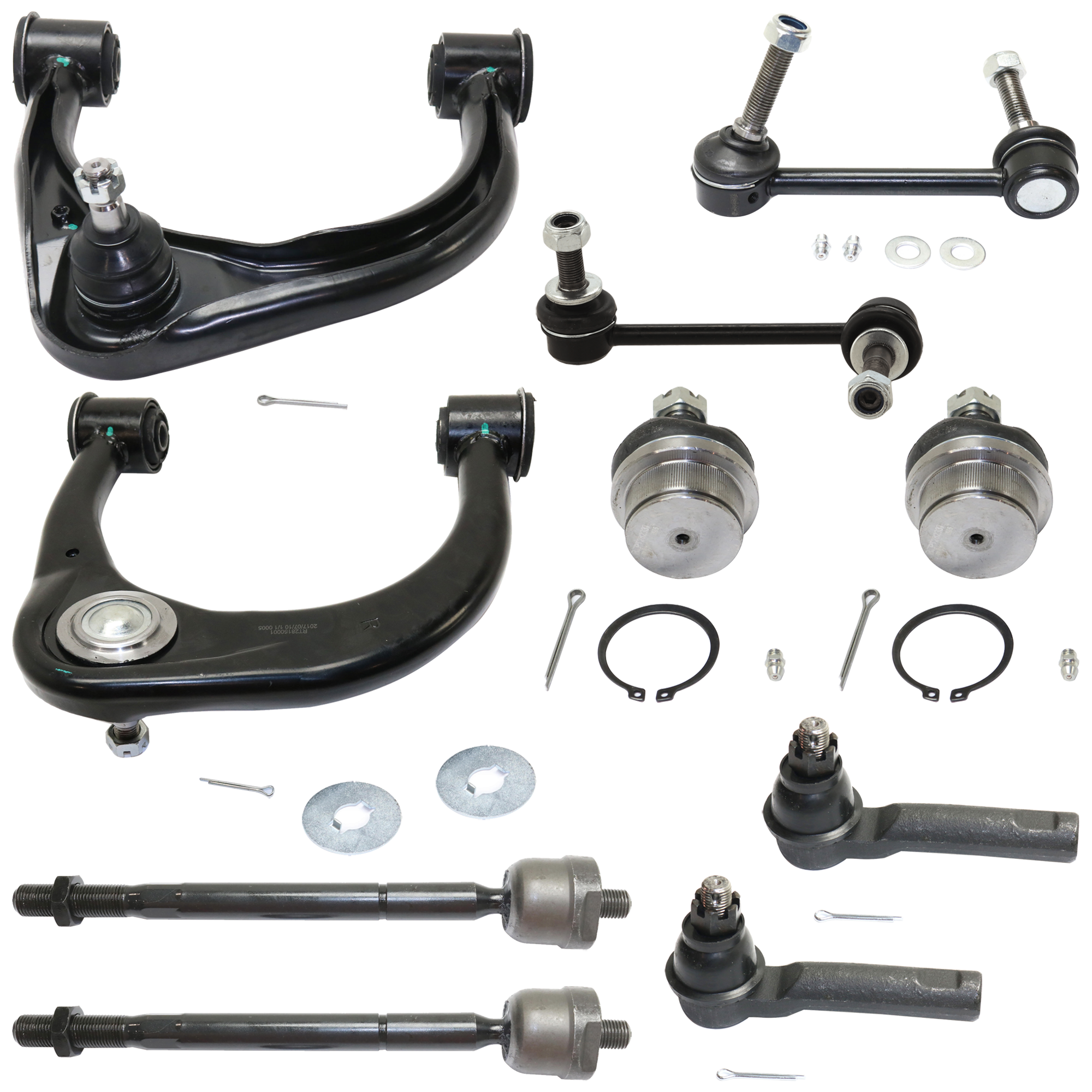 AM TACOMA 99-03 FRONT SUSPENSION KIT 10 pc Kit with Control Arm Ball Joint Tie Rod End and Sway Bar Link SKU KIT 080124-95 OEM 2601736-5051427-10480827-48068