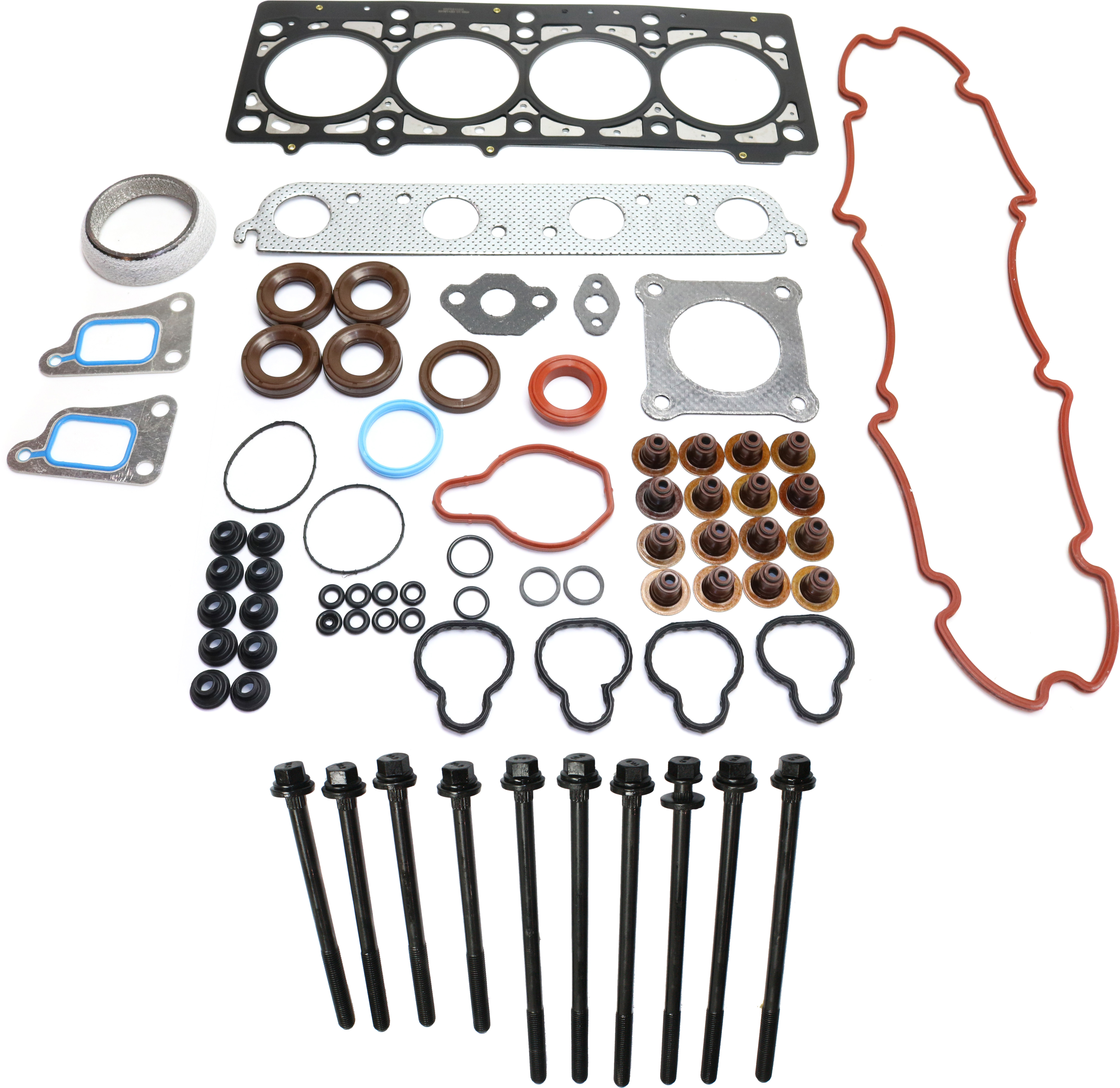 AM STRATUS 99-00 NEON 00-02 HEAD GASKET SET 11 pc Kit 4 Cyl 2.0L Engine w Cylinder Head Bolt Cylinder Head Gasket SKU KIT 080216-04