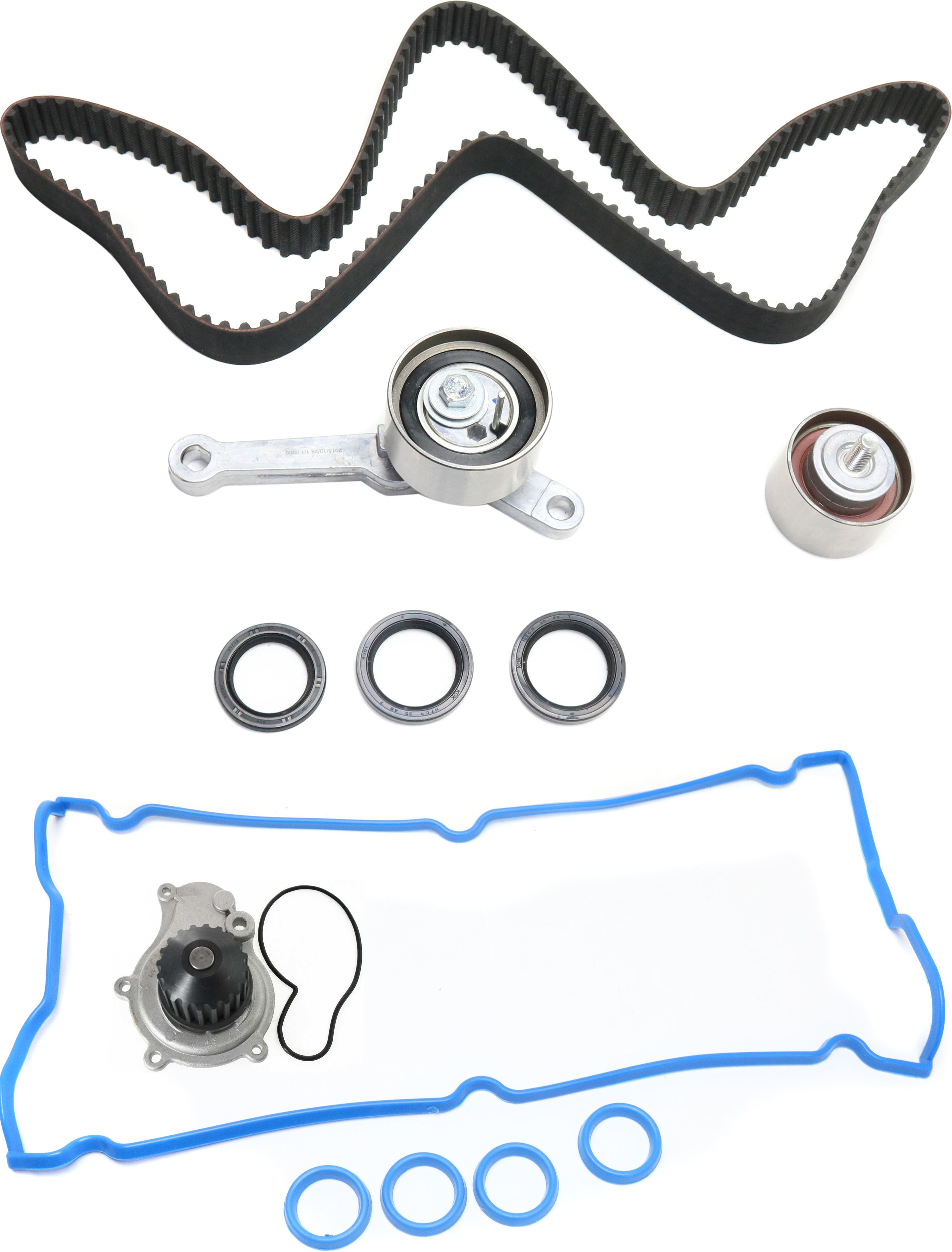 AM PT CRUISER 04-08 STRATUS 95-03 TIMING BELT KIT 3 pc Kit with Valve Cover Gasket and Water Pump SKU KIT 080217-03 OEM 19790-852291-4621830-151073401