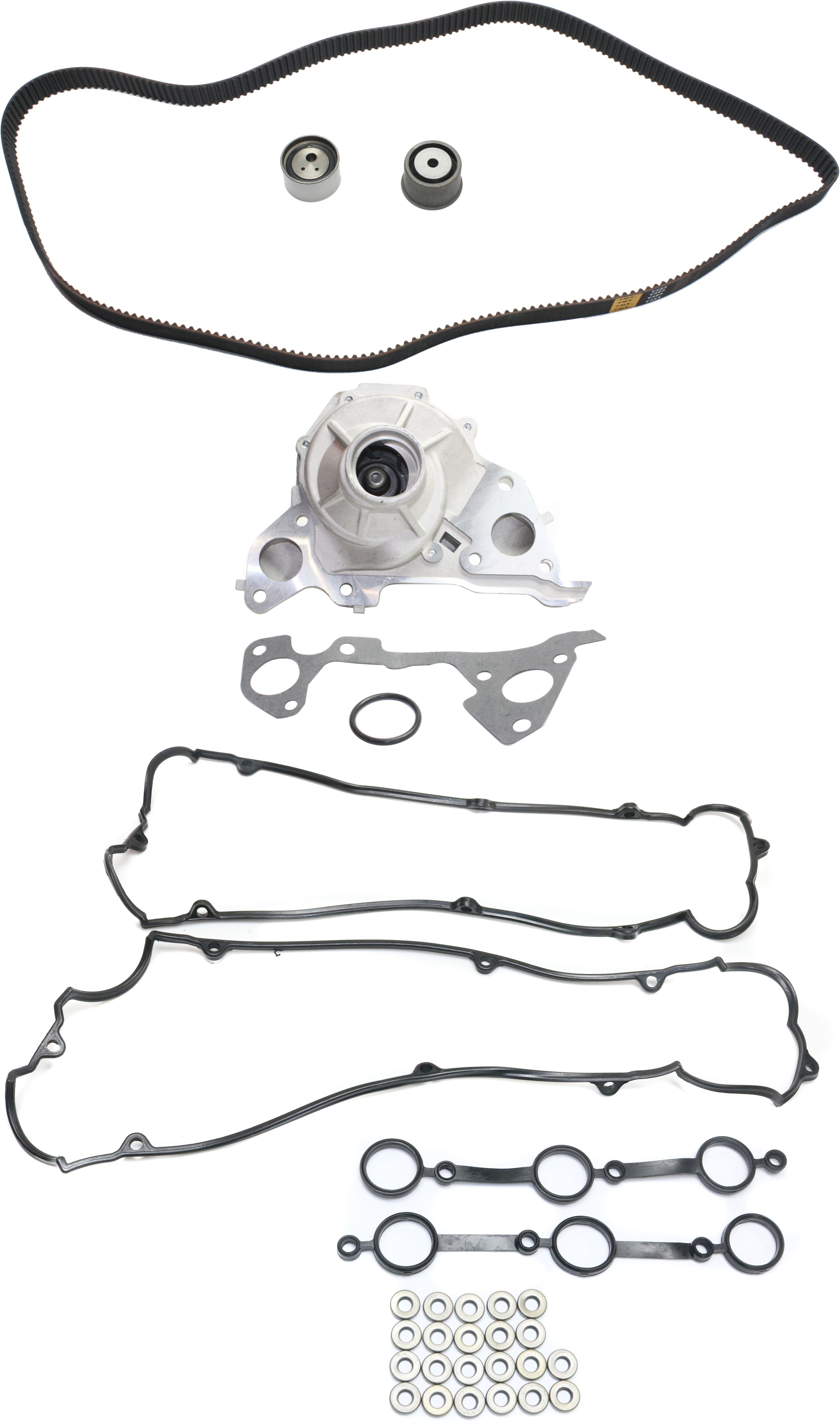 AM SANTA FE 03-06 XG350-02-05 TIMING BELT KIT 3 pc kit with Valve Cover Gasket and Water Pump SKU KIT 080217-41 OEM 2523230 GTK0323 TB323K1 TCK323