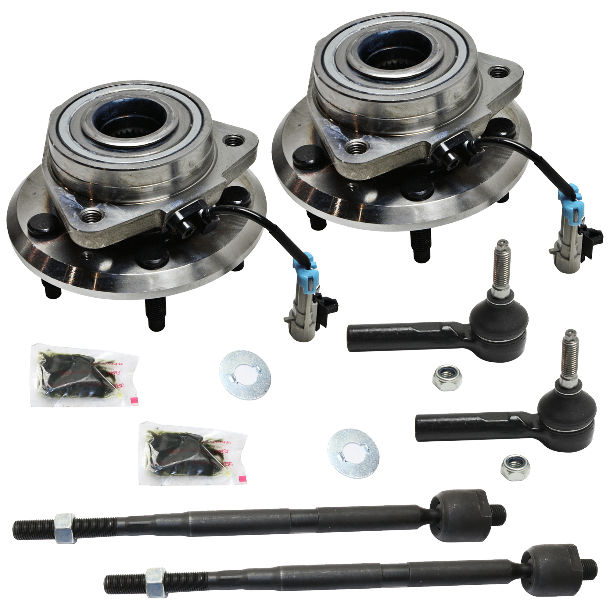 AM ION 03-07 COBALT 05-10 FRONT SUSPENSION KIT 6 pc Kit with Tie Rod End and Wheel Hub SKU KIT 080224-05 OEM 19149839-2693399-15140337-1522