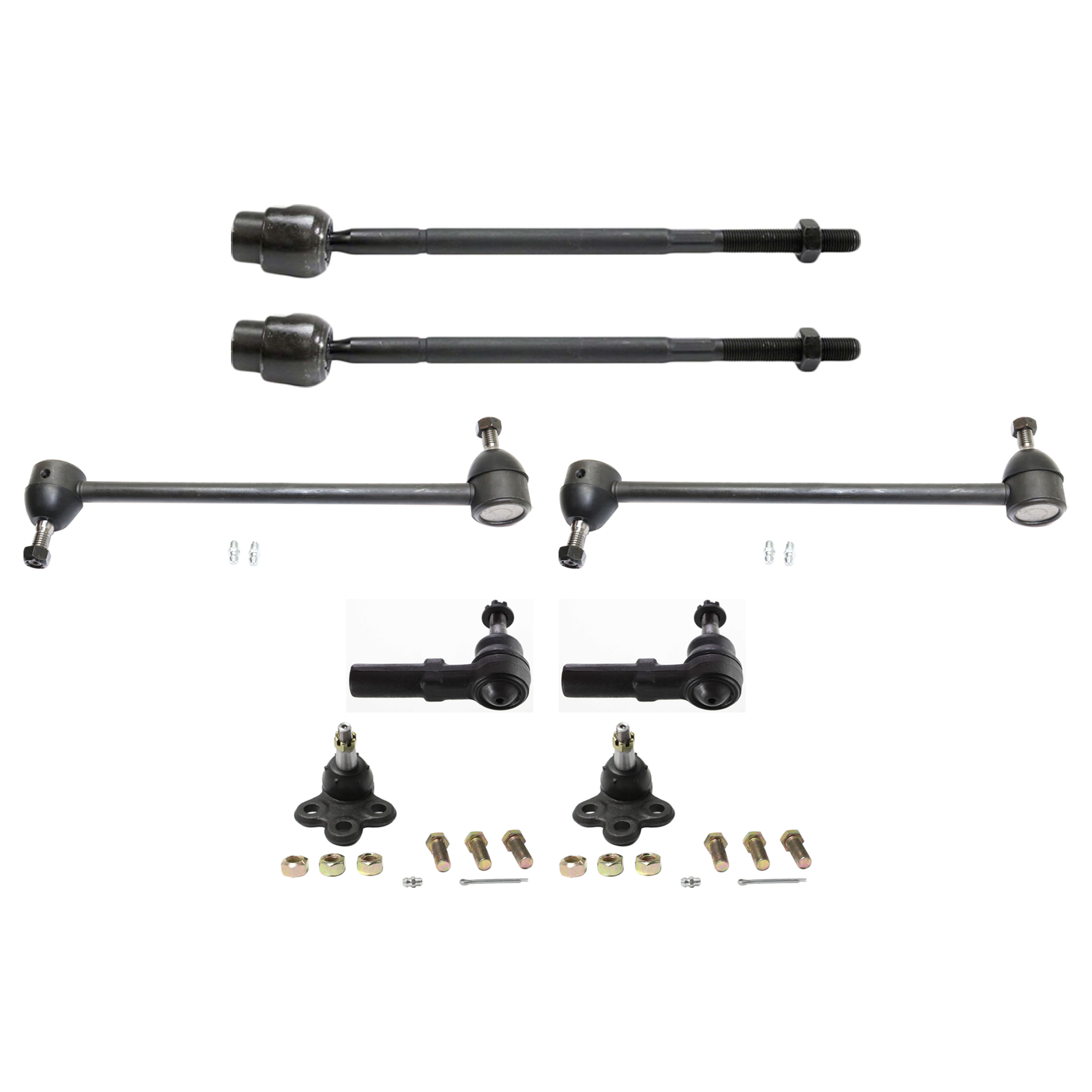 AM PARK AVENUE 97-05 LUCERNE 06-09 FRONT SUSPENSION KIT 8 pc Kit with Ball Joint Sway Bar Link and Tie Rod End SKU KIT 080224-07 OEM 104257-282021-2601506-26015