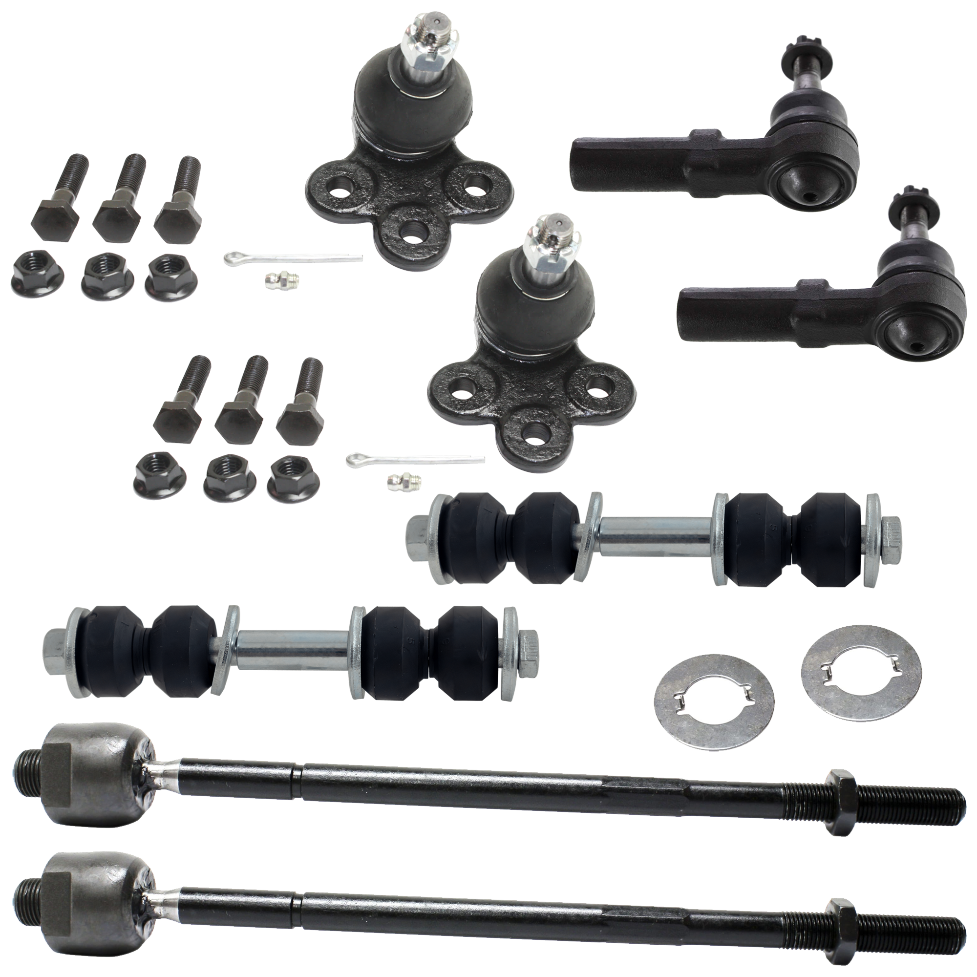 AM PARK AVENUE 97-05 LUCERNE 06-09 FRONT SUSPENSION KIT 8 pc Kit with Ball Joint Sway Bar Link and Tie Rod End SKU KIT 080224-11 OEM 2601597-5051324-19144074-25
