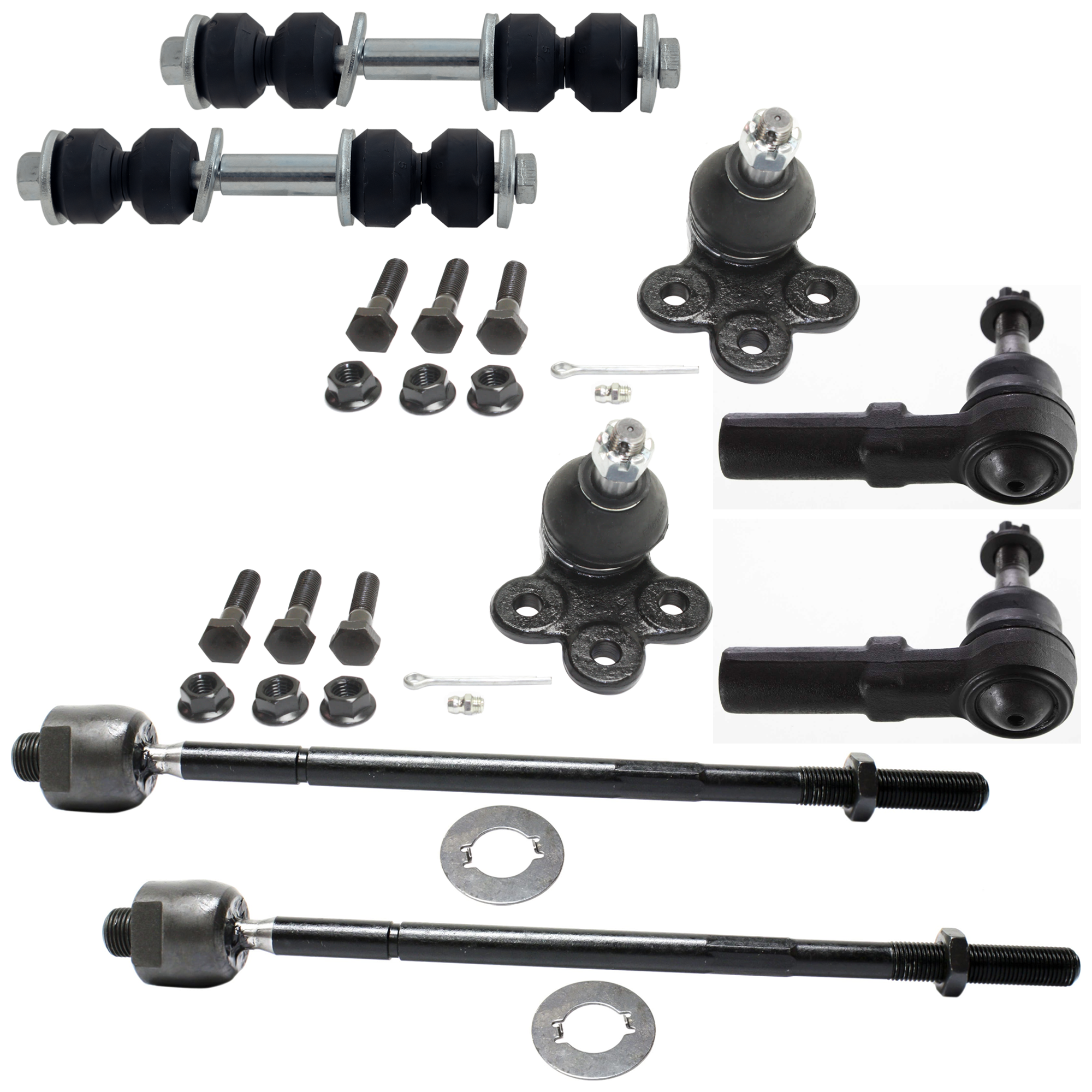 AM CORVETTE 63-82 DTS 06-11 FRONT SUSPENSION KIT 8 pc Kit with Ball Joint Sway Bar Link and Tie Rod End SKU KIT 080224-13 OEM 2601597-5051324-19144074-25