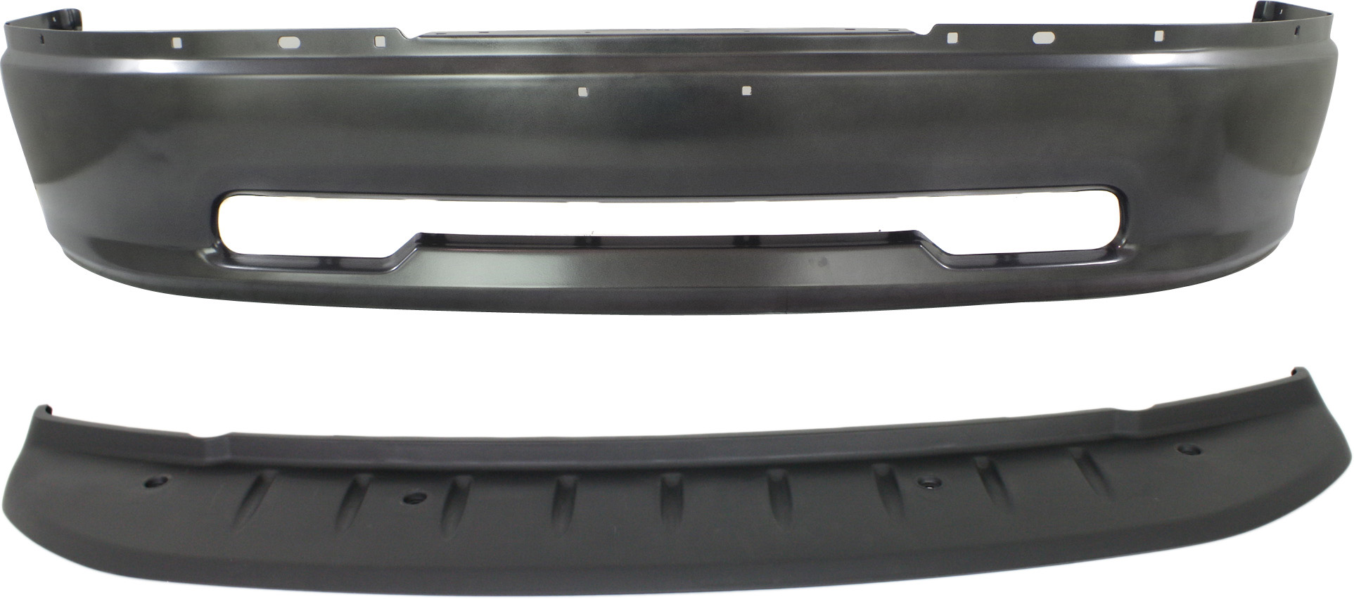 AM RAM FULL SIZE P U 09-13 FRONT BUMPER Paint to Match 2 pc kit with Air Dam SKU KIT 080317-06 Partslink CH1002385 CH1090133 OEM 68206066AA 68088188AA 55112616
