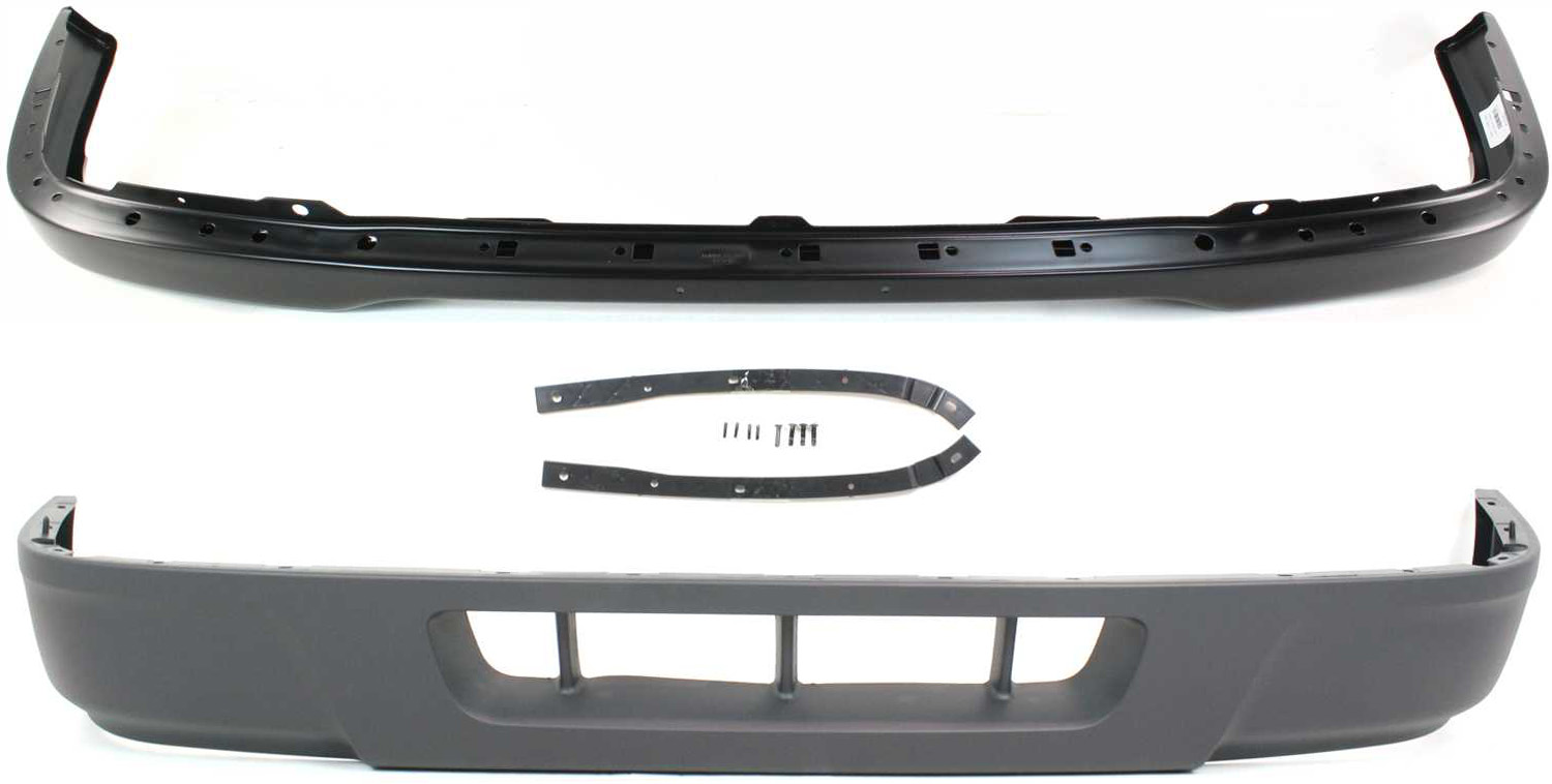 AM RANGER 04-05 FRONT BUMPER Painted Black 2 pc Kit with Valance SKU KIT 080317-19 Partslink FO1002379 FO1095216 OEM 1L5Z17757HA 4L5Z17626AAA
