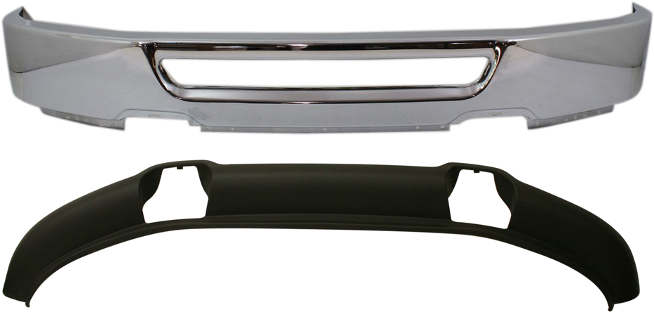 AM F 150-07-08 FRONT BUMPER Chrome 2 pc kit with Valance SKU KIT 080317-20 Partslink FO1002400 FO1093108 OEM 6L3Z17757AA 6L3Z17626BAA