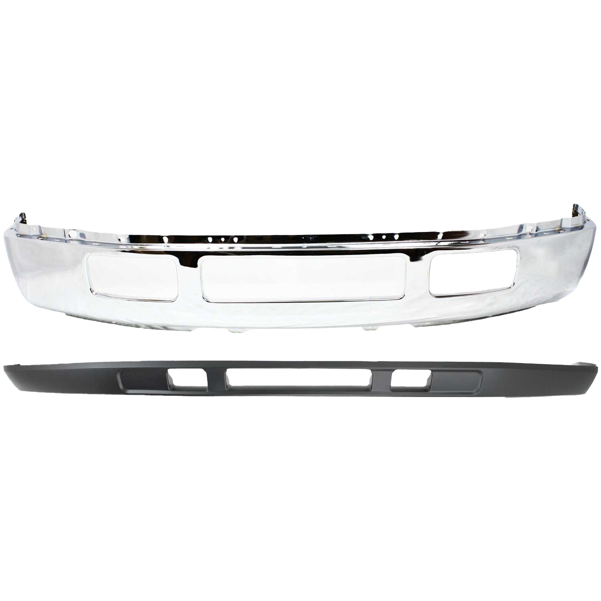 AM EXCURSION 05-05 F SERIES SUPER DUTY 05-07 FRONT BUMPER Chrome 2 pc kit with Valance SKU KIT 080317-37 Partslink FO1002392 FO1095219 OEM 5C3Z17757BA 5C3Z17626AAA