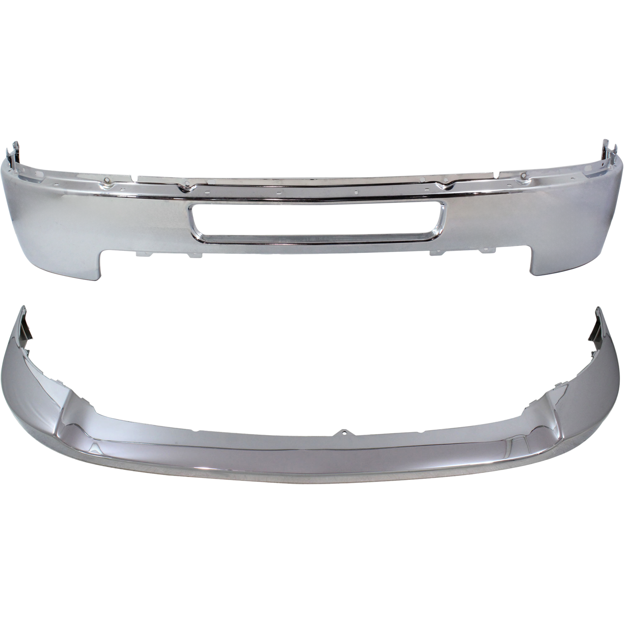 AM SILVERADO 2500 HD SILVERADO 3500 HD 11-14 FRONT BUMPER 2 pc Kit with Bumper Trim SKU KIT 080317-41 Partslink GM1002838 GM1014106 OEM 25832522-25883355