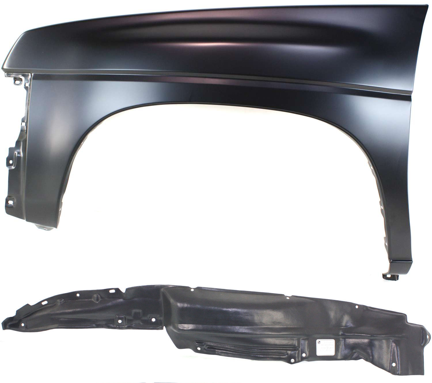 AM PATHFINDER 87-95 PICKUP 95-97 FRONT FENDER LH 2 pc kit with Fender Liner SKU KIT 080317-46 Partslink NI1240119 NI1248102 OEM 6311394G31-6388158G10
