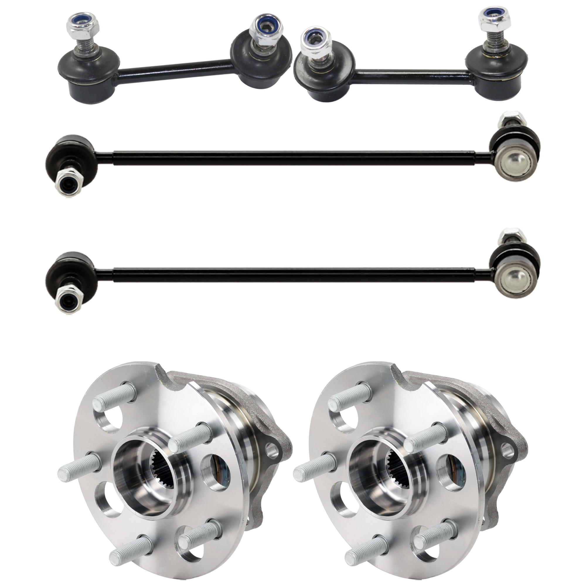AM RAV4-01-05 ESCAPE 05-12 TRIBUTE MARINER 05-11 FRONT AND REAR SUSPENSION KIT 6 pc kit w Sway Bar Link and Wheel Hub SKU KIT 080324-11 OEM 1015737-1015789-5451661-488404