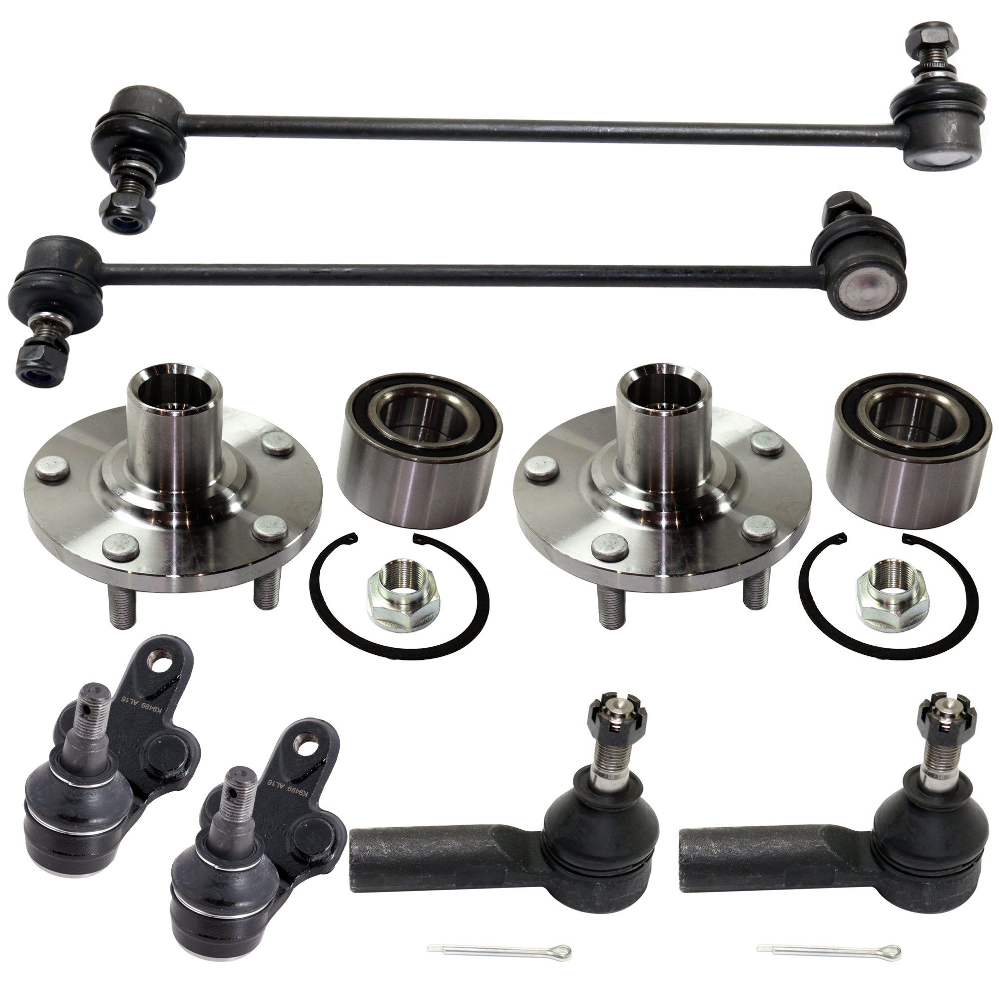 AM AVALON 97-04 ES300 CAMRY 97-01 RX300 SOLARA 99-03 FRONT SUSPENSION KIT 8 pc Kit with Ball Joint Sway Bar Link Tie Rod End and Wheel Hub SKU KIT 080324-15 OEM 104218-256025-1014286-26013