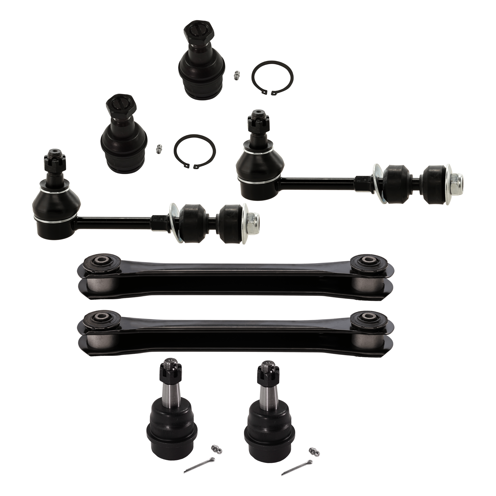 AM RAM 2500-95-99 FRONT SUSPENSION KIT 8 pc Kit with Control Arm Ball Joint and Sway Bar Link SKU KIT 080324-44 OEM 104149-287003-287006-2601248-2