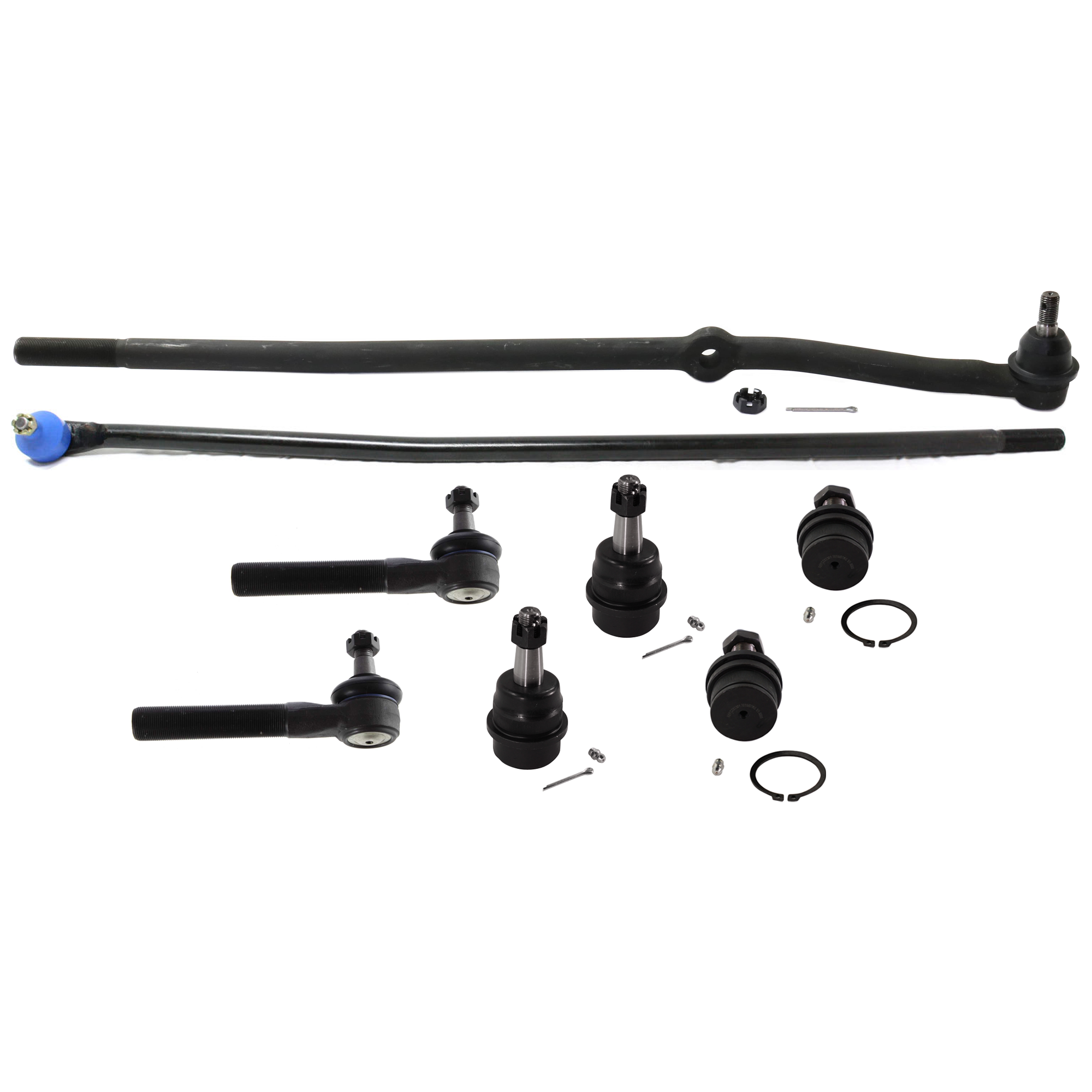 AM RAM 1500 RAM 2500-98-99 FRONT TIE ROD END RH AND LH Inner and Outer At Pitman Arm 8 pc kit with Ball Joint SKU KIT 080324-47 OEM 2693148-4011811-52039186-40