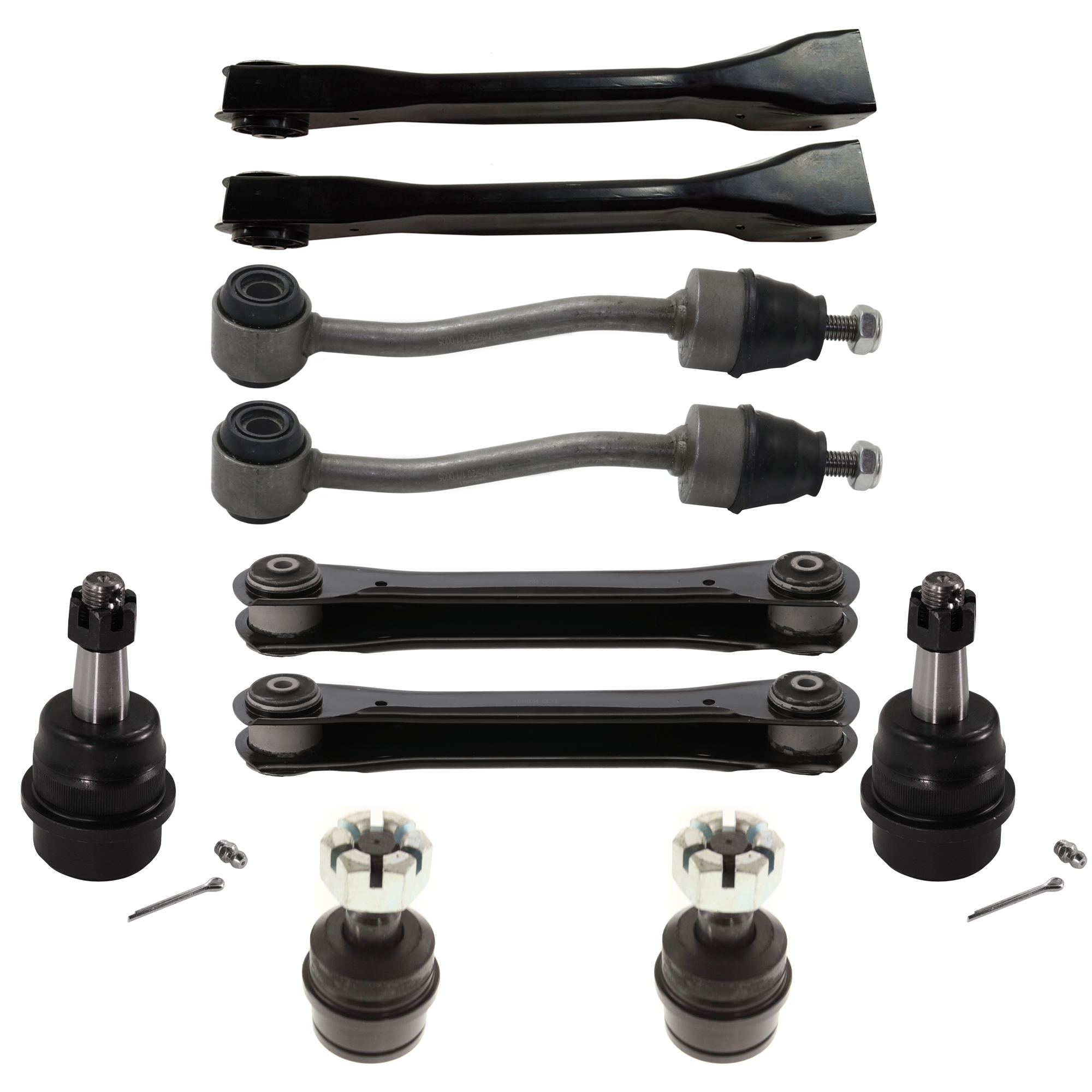 AM WRANGLER 97-06 FRONT SUSPENSION KIT 10 pc kit with Ball Joint Control Arm and Sway Bar Link SKU KIT 080324-48 OEM 10459-46D2117A 83500202AB B316