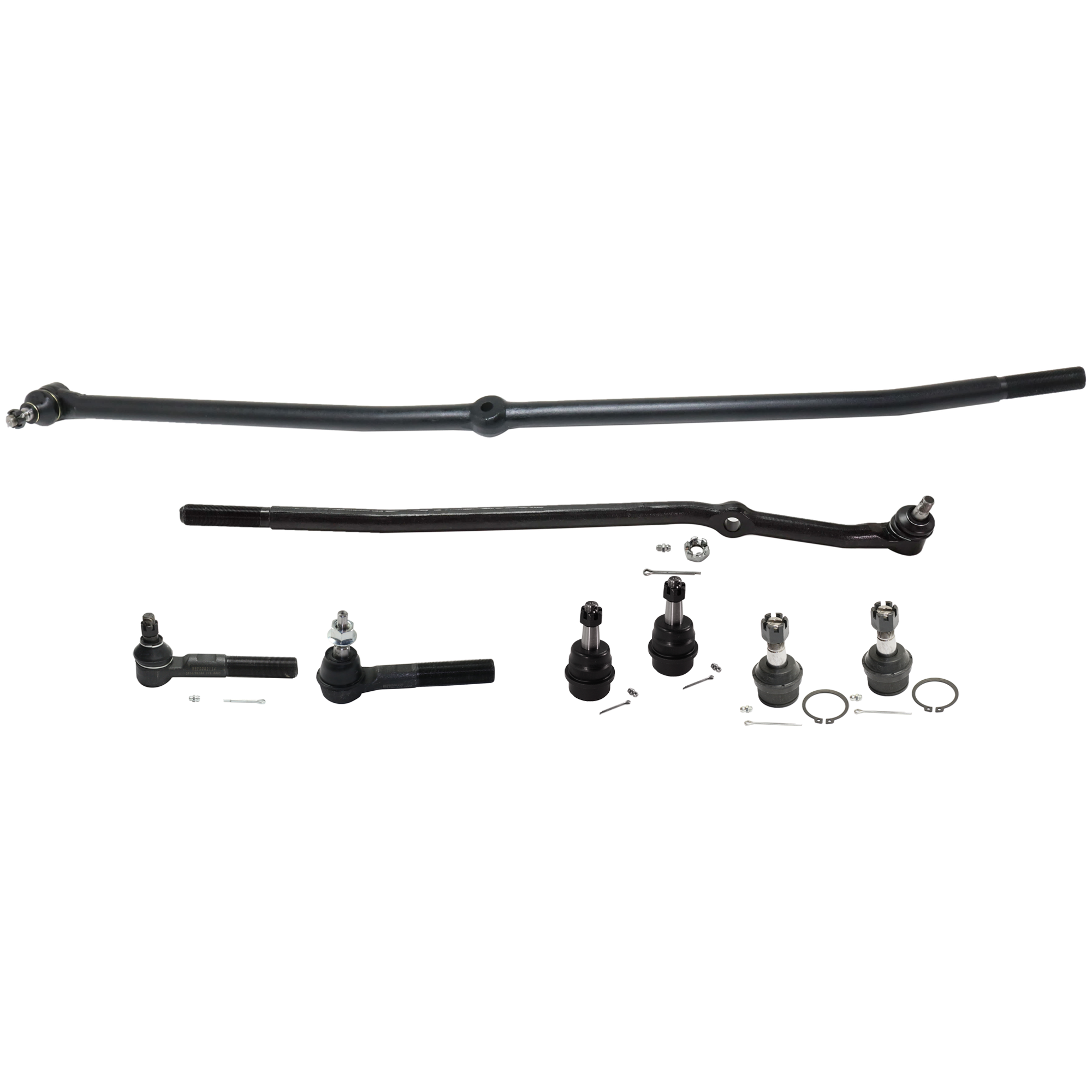 AM RAM 1500-00-01 FRONT TIE ROD END RH AND LH Inner and Outer 8 pc kit with Ball Joint SKU KIT 080324-60 OEM 2693179-4011842-4011842B 45A08