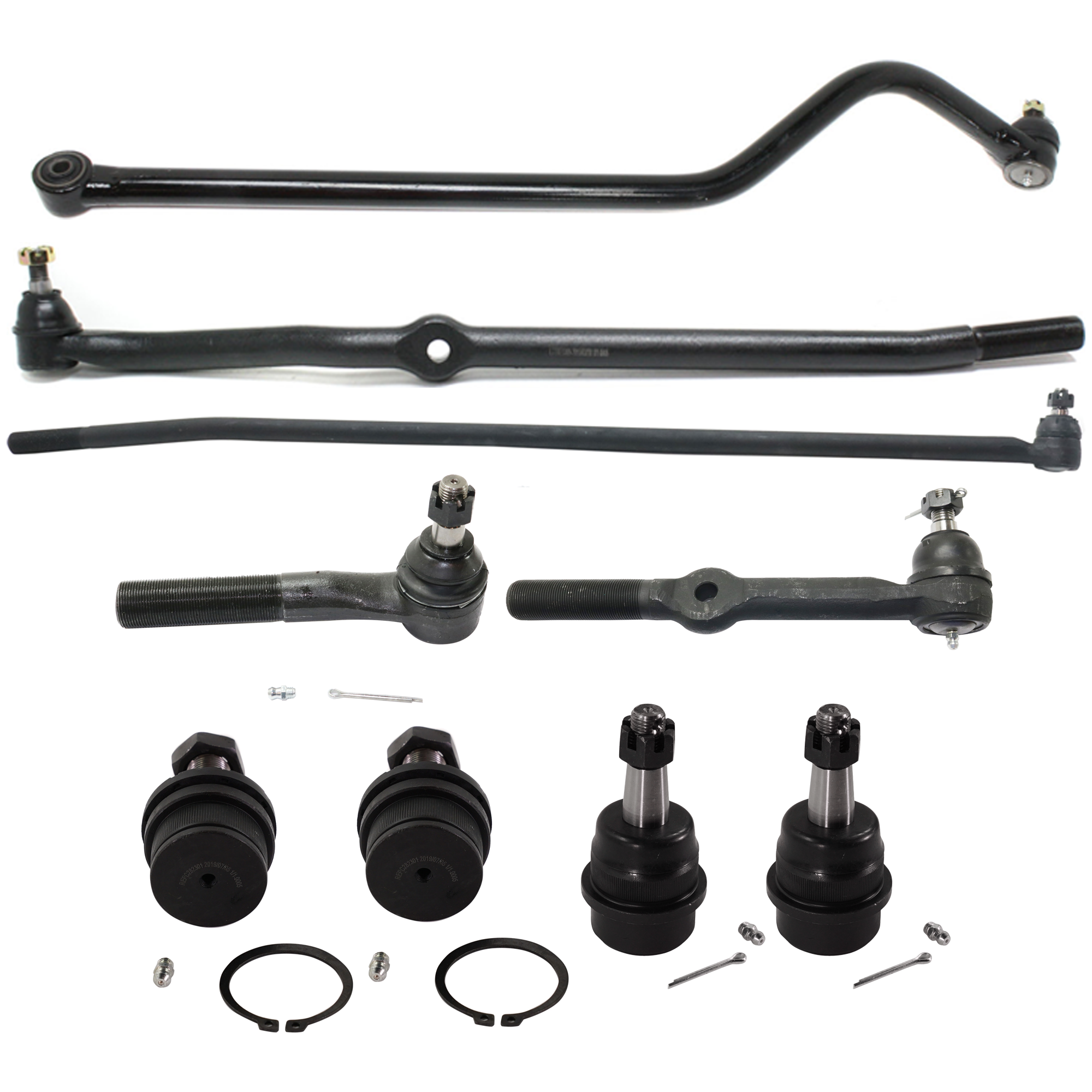 AM RAM 1500 RAM 2500-94-97 FRONT TRACK BAR 9 pc kit with Ball Joint and Tie Rod End SKU KIT 080324-67 OEM 138-790-027-242-294-000-000-000-000