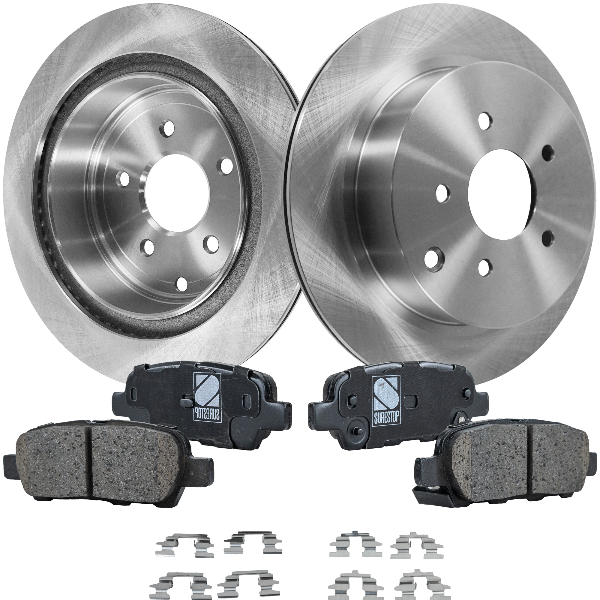 AM FX35-03-08 REAR BRAKE DISC AND PAD KIT 2 Wheel Set SKU KIT 080422-03 OEM 43206WL000-43206CA000-43206CK0
