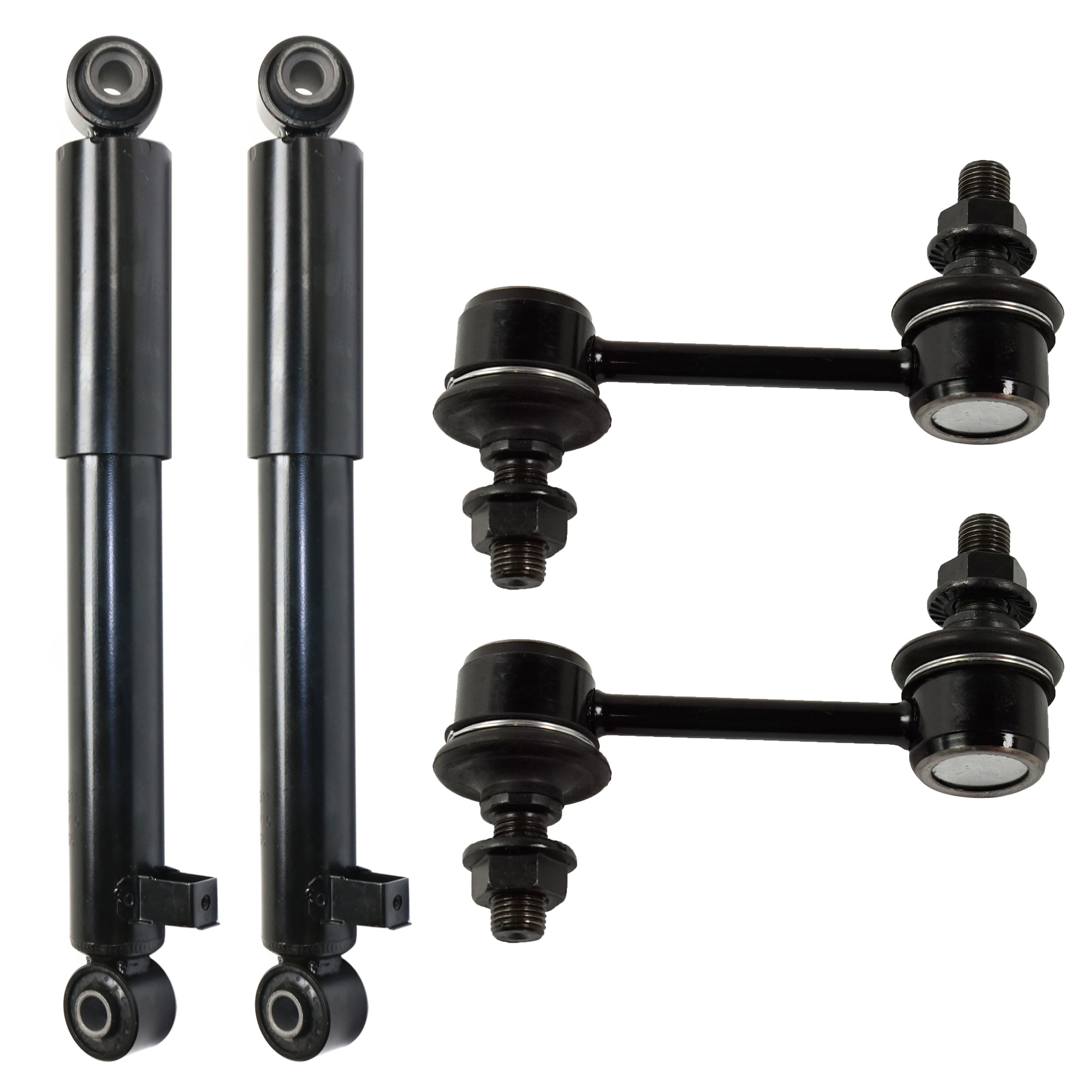 AM SANTA FE 07-09 VERACRUZ 07-12 REAR SUSPENSION KIT RH AND LH 4 pc kit with Shock Absorbers and Sway Bar Links SKU KIT 080522-03 OEM 553102B101-553100W500-555302B0