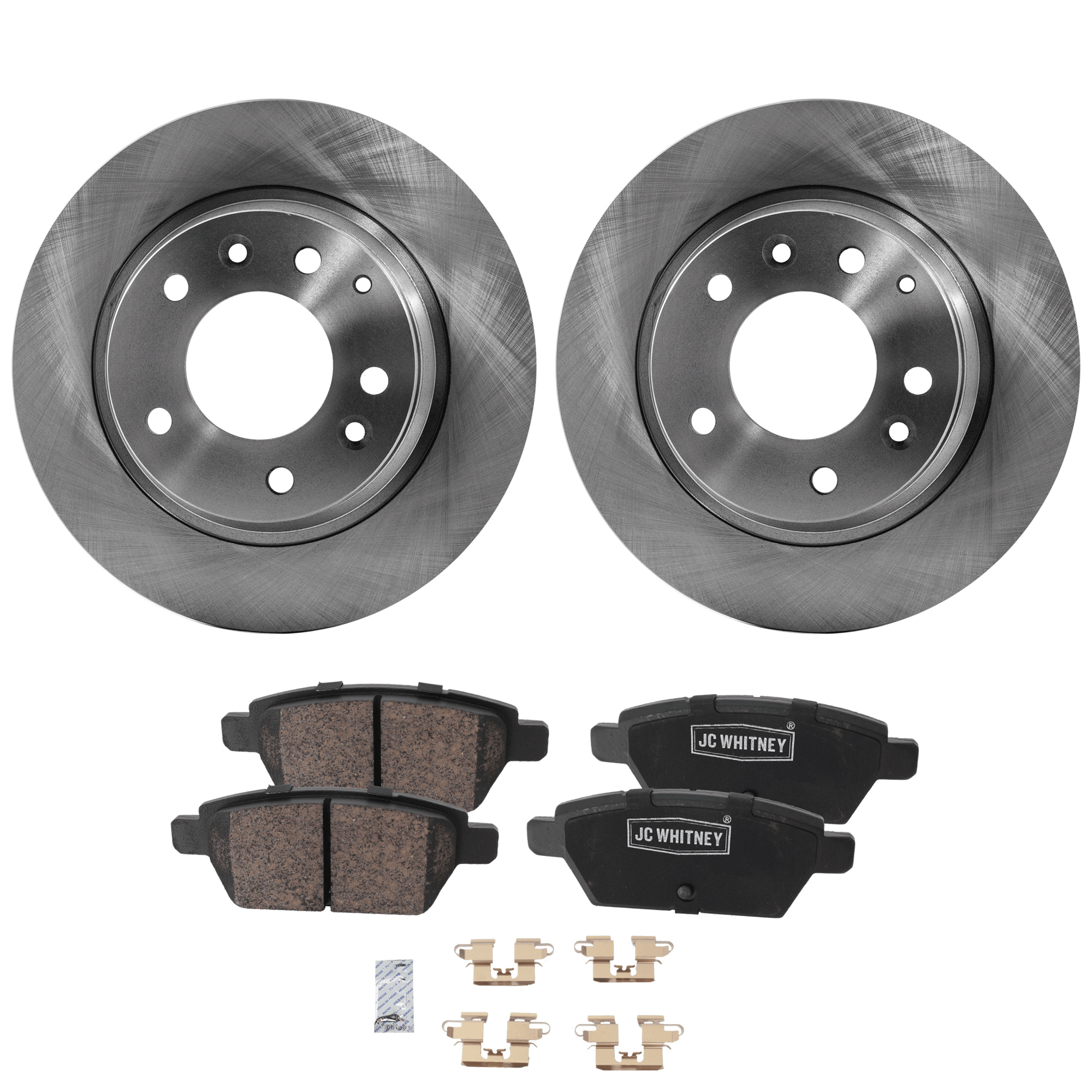 AM FUSION 10-12 MKZ 10-12 REAR BRAKE DISC AND PAD KIT 4 pc Kit SKU KIT 080621-1009 OEM 12161097-6E5Z2200B 6E5Z2200C 6