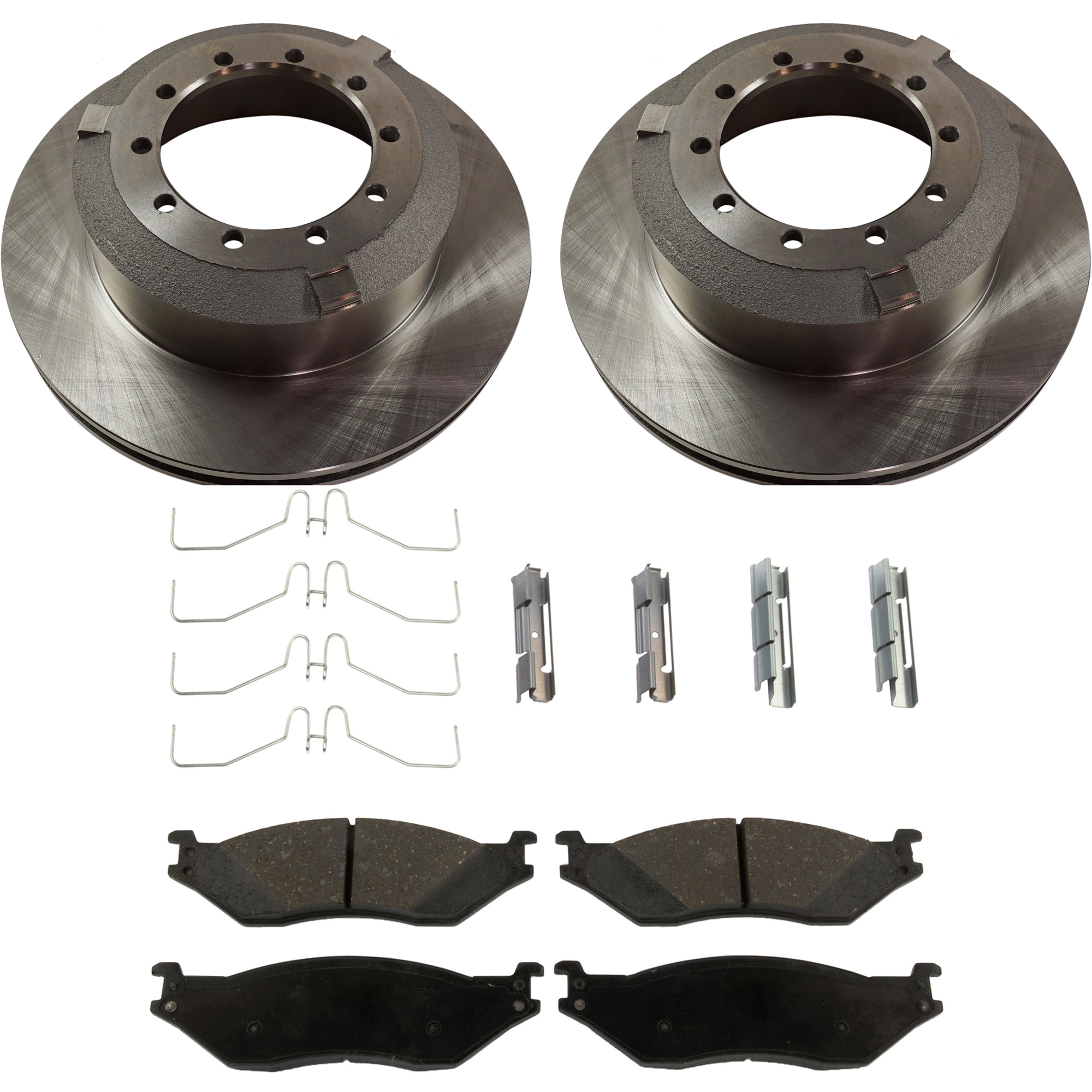 AM F 450 F 550 SUPER DUTY 05-16 FRONT OR REAR BRAKE DISC AND PAD KIT 2 Wheel Set SKU KIT 080621-1011 OEM 5C3Z2C026CA 3C3Z2C026CA 5C3Z20