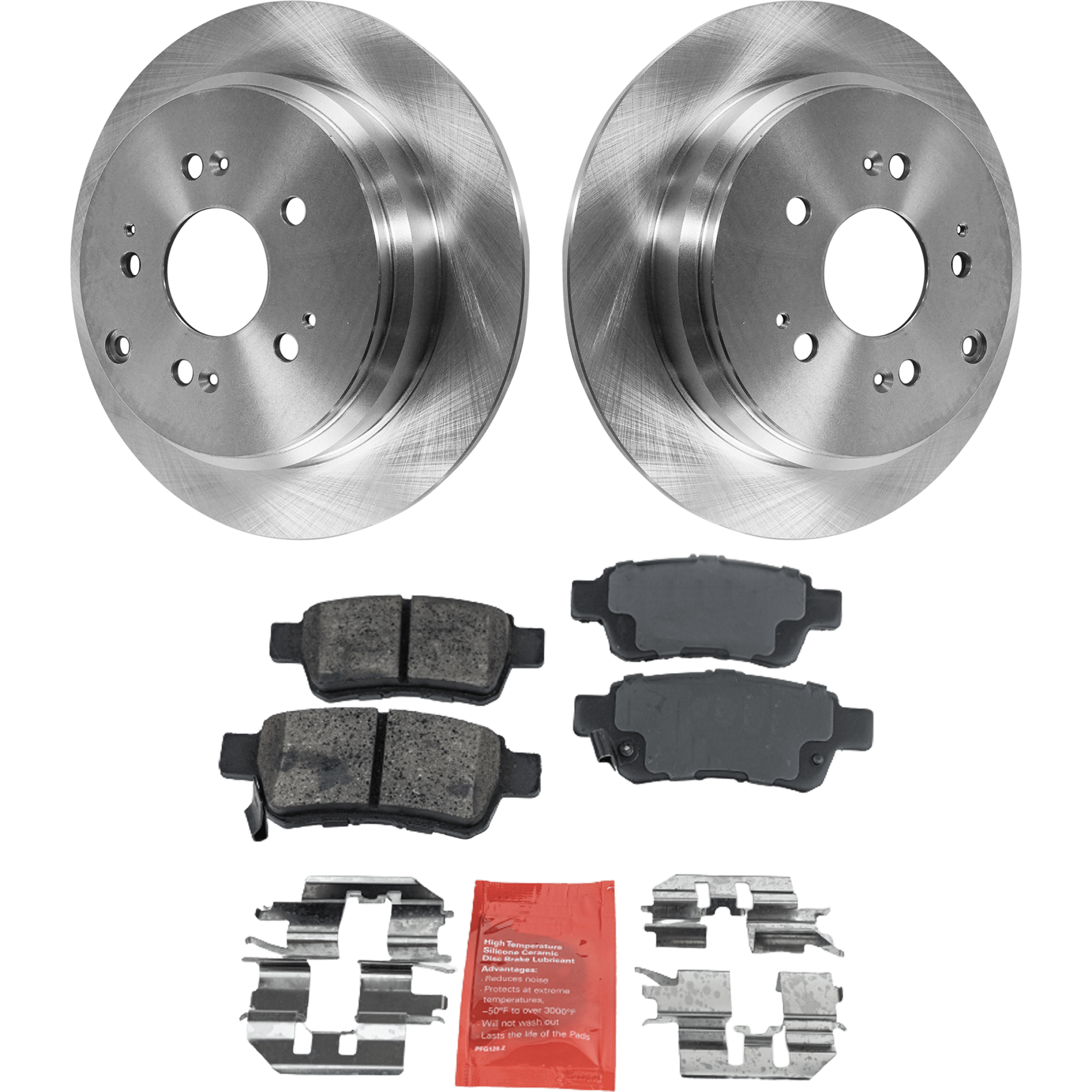 AM ODYSSEY 05-10 REAR BRAKE DISC AND PAD KIT 2 Wheel Set SKU KIT 080621-1020 OEM 42510SHJA00-43022SHJ415-43022S
