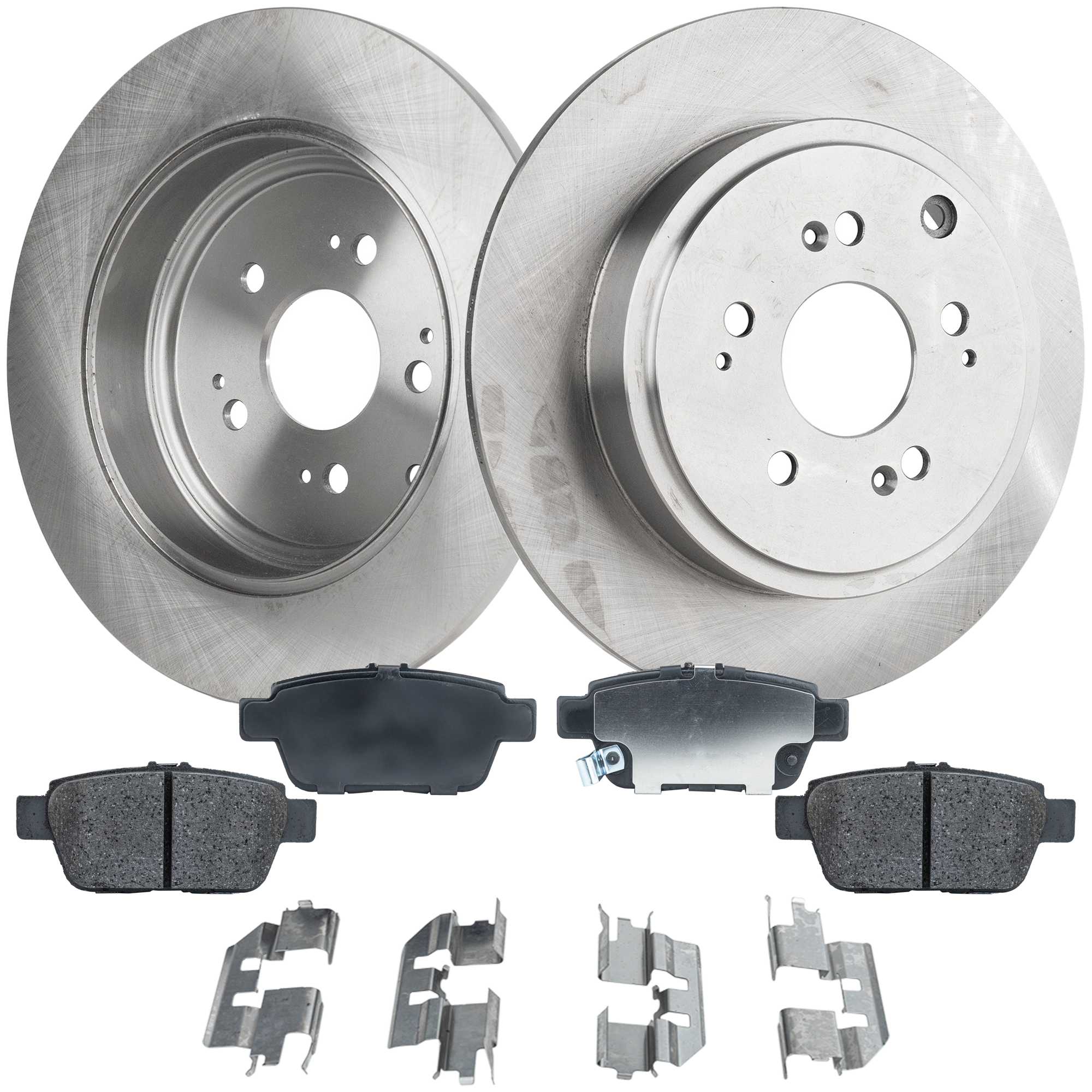 AM RIDGELINE 06-14 REAR BRAKE DISC AND PAD KIT 4 pc kit SKU KIT 080621-1021 OEM 42510SJCA50-43022SJCA00-43022S