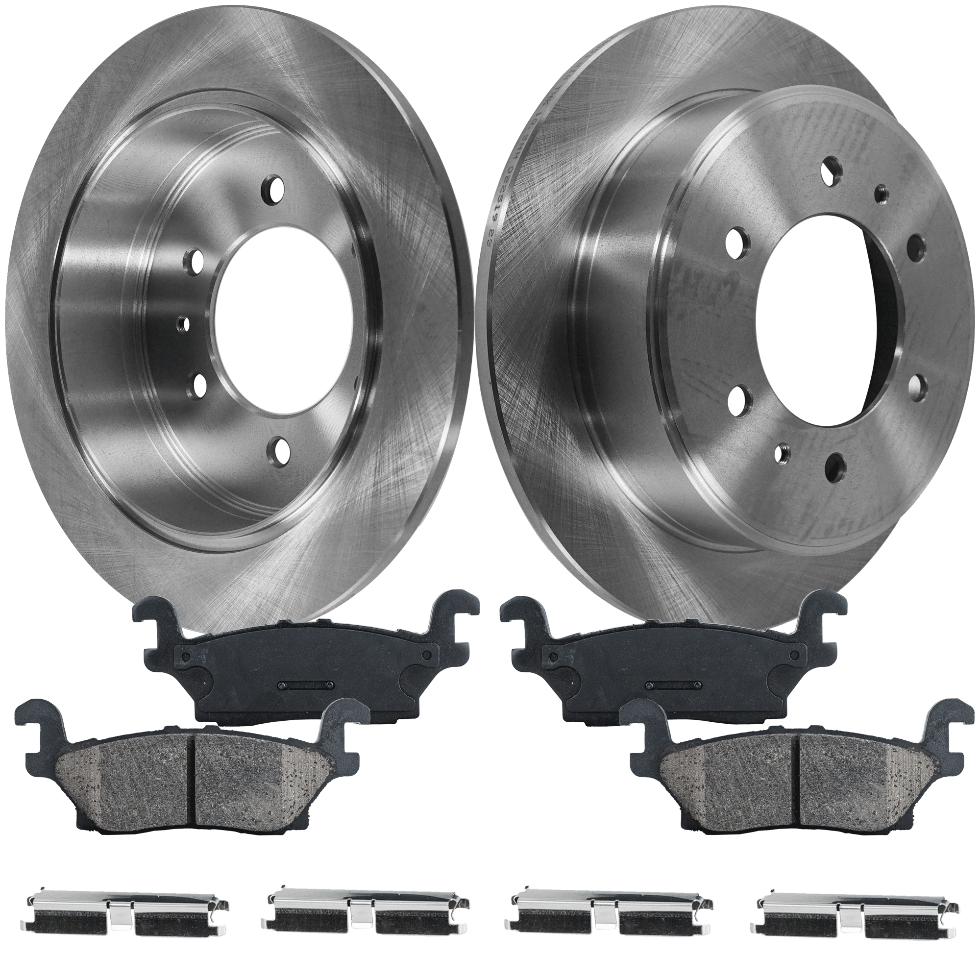 AM H3-06-10 H3T 09-10 REAR BRAKE DISC AND PAD KIT 4 pc kit SKU KIT 080621-1023 OEM 15111376-15240812-19208132